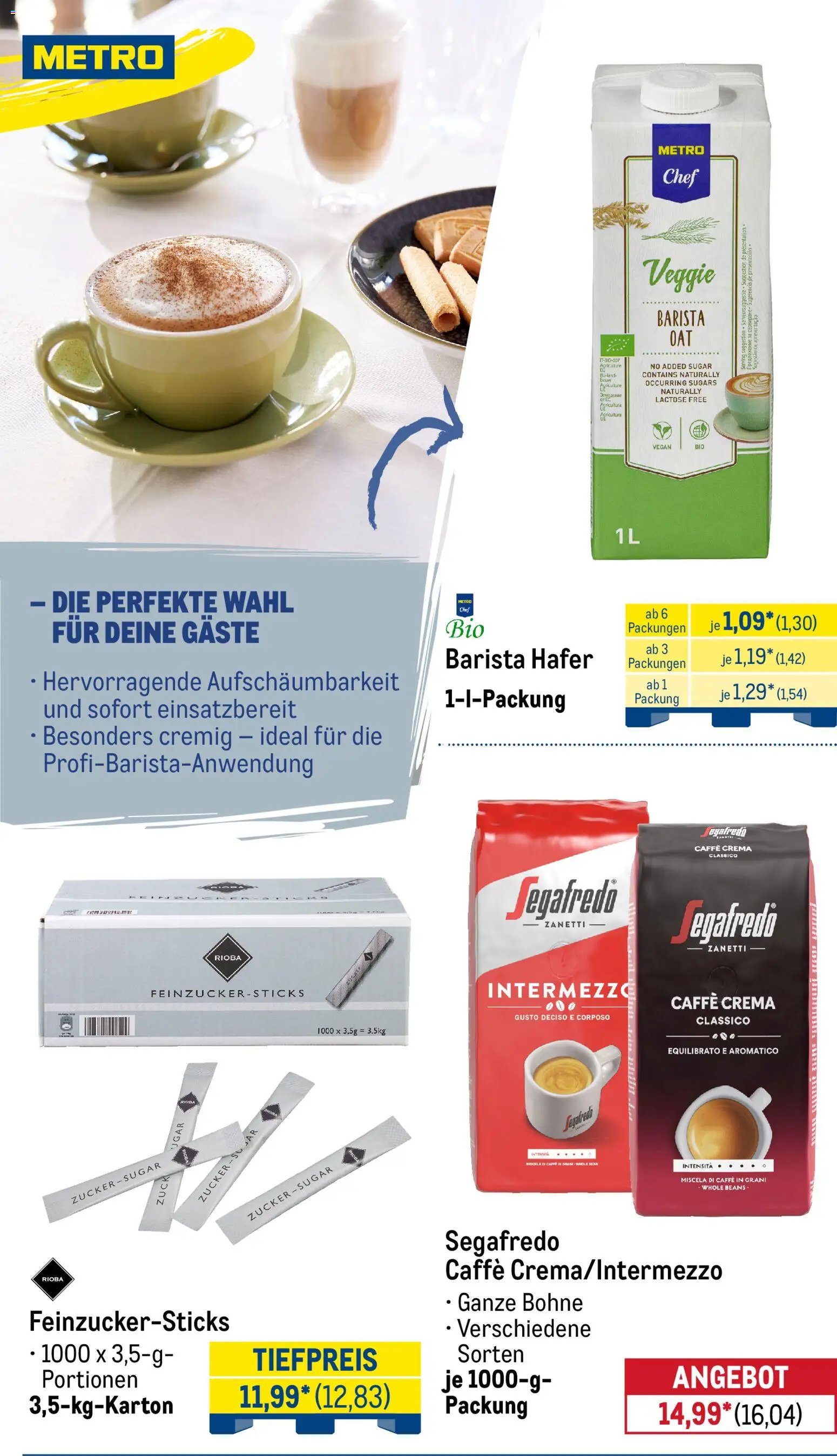 Metro Monats-Menü – gültig ab 01.03.2026 | Seite: 22 | Produkte: Zucker, Segafredo