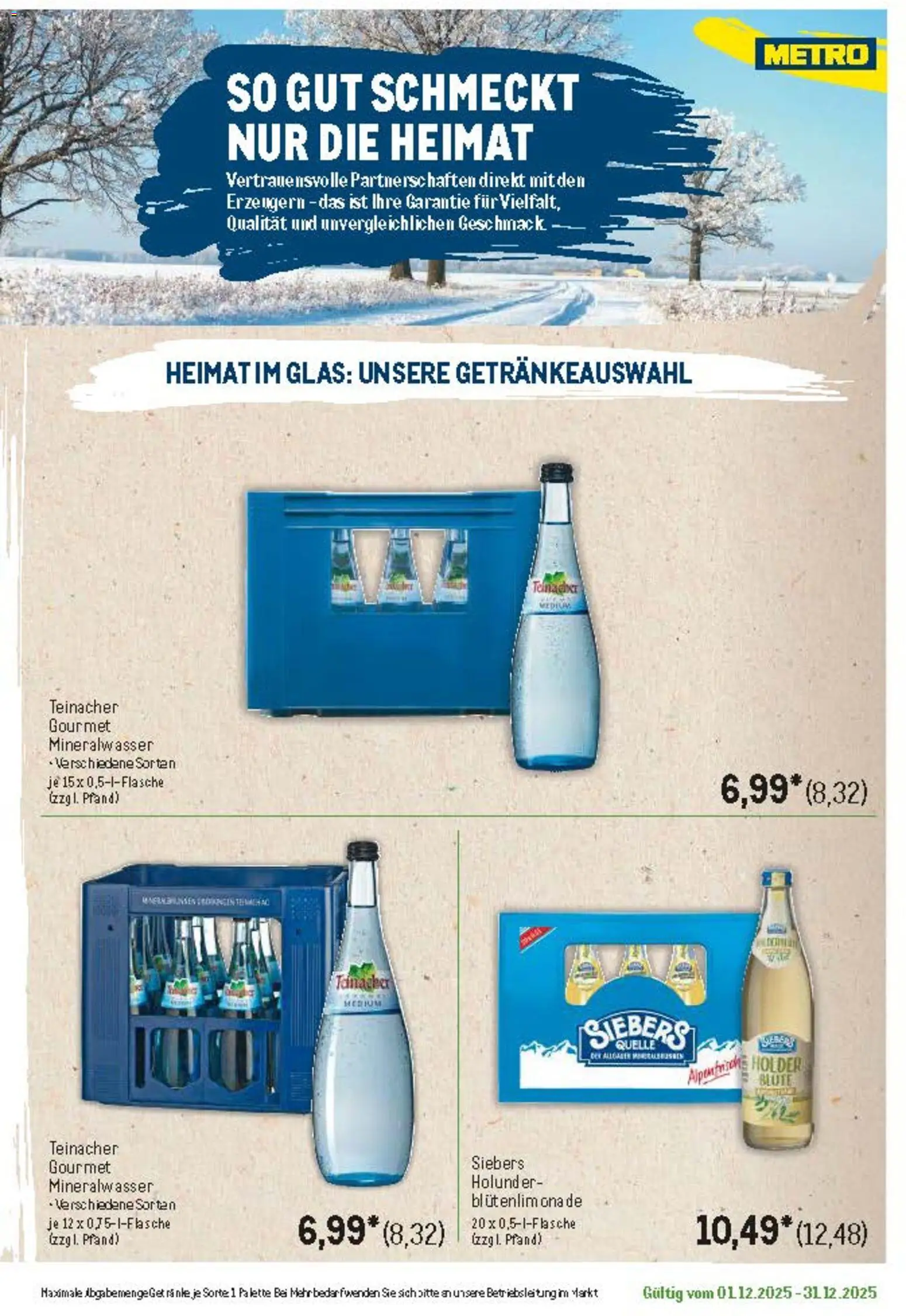 Metro Regionaler Flyer – gültig ab 01.12.2025 | Seite: 22 | Produkte: Mineralwasser