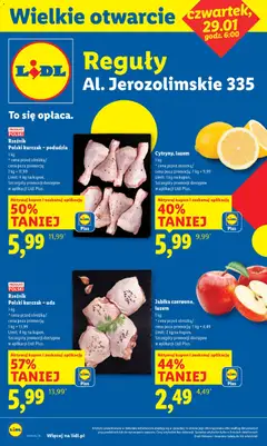 Pogląd oferty "Lidl Gazetka - Wielkie otwarcie w Regułach" - ważna od 29.01.2026