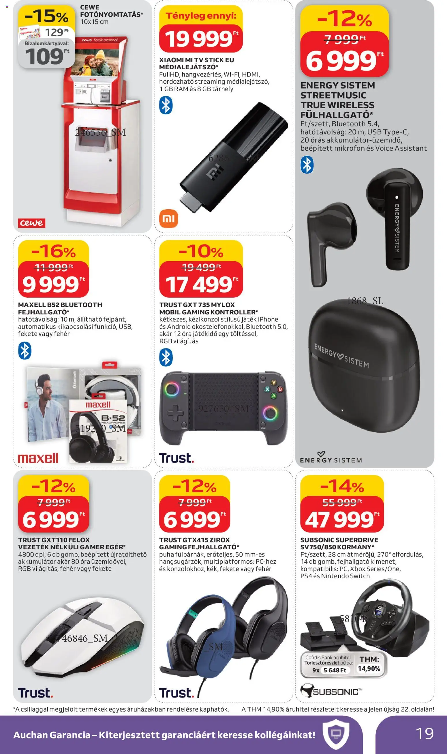 Auchan akciós ujság - amely érvényes a következő dátumtól: 05.03.2026 | Oldal: 19 | Termékek: Xbox, USB, Akkumulátor, Xiaomi