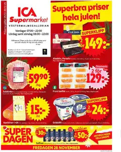 ICA Supermarket - Stockholm - Förhandsvisning av reklamblad från butik ICA Supermarket aktuell från 24.11.2025