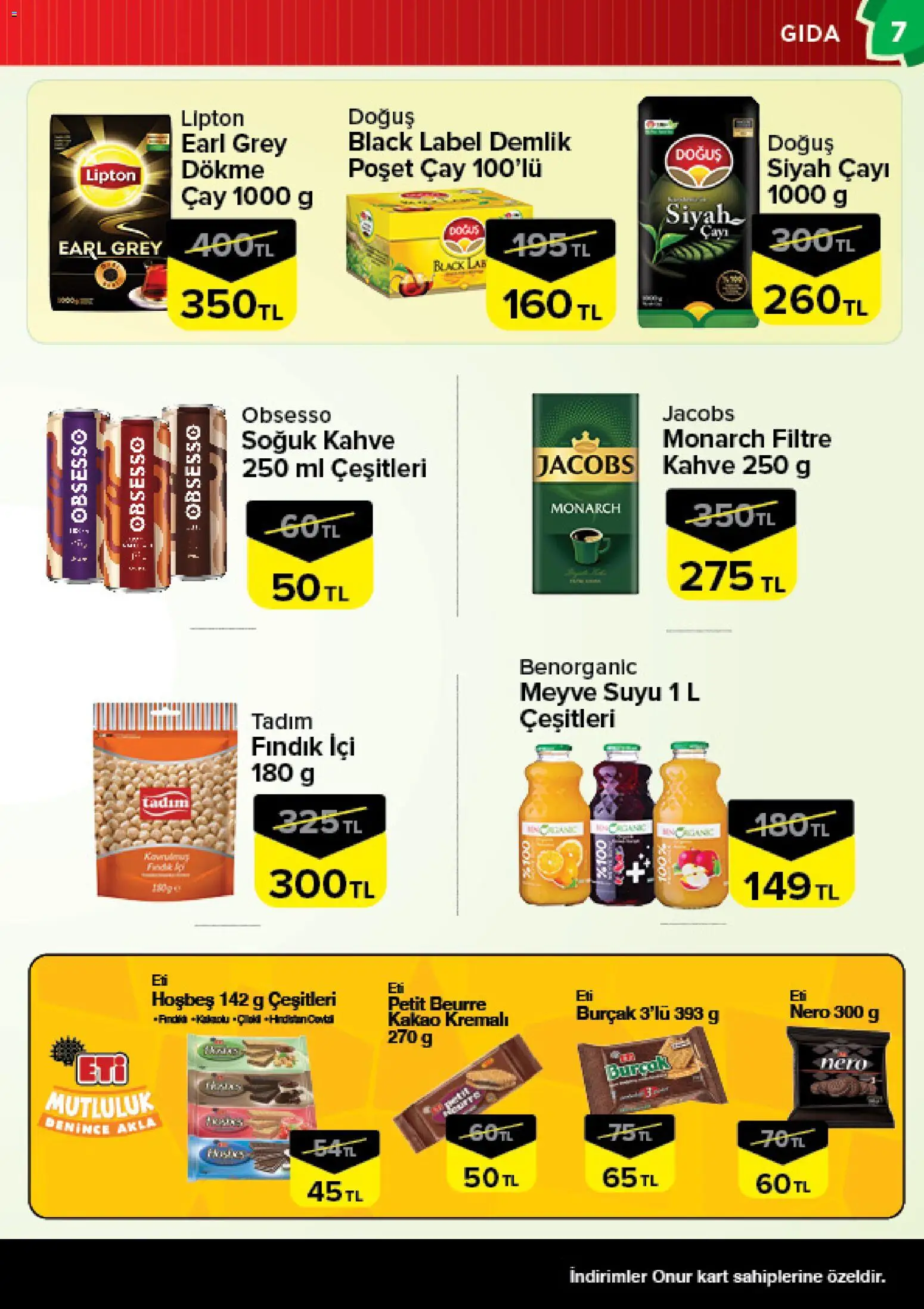 Onur Market Katalog - Bursa - 10.02.2026 tarihinden itibaren geçerlidir | Sayfa: 7