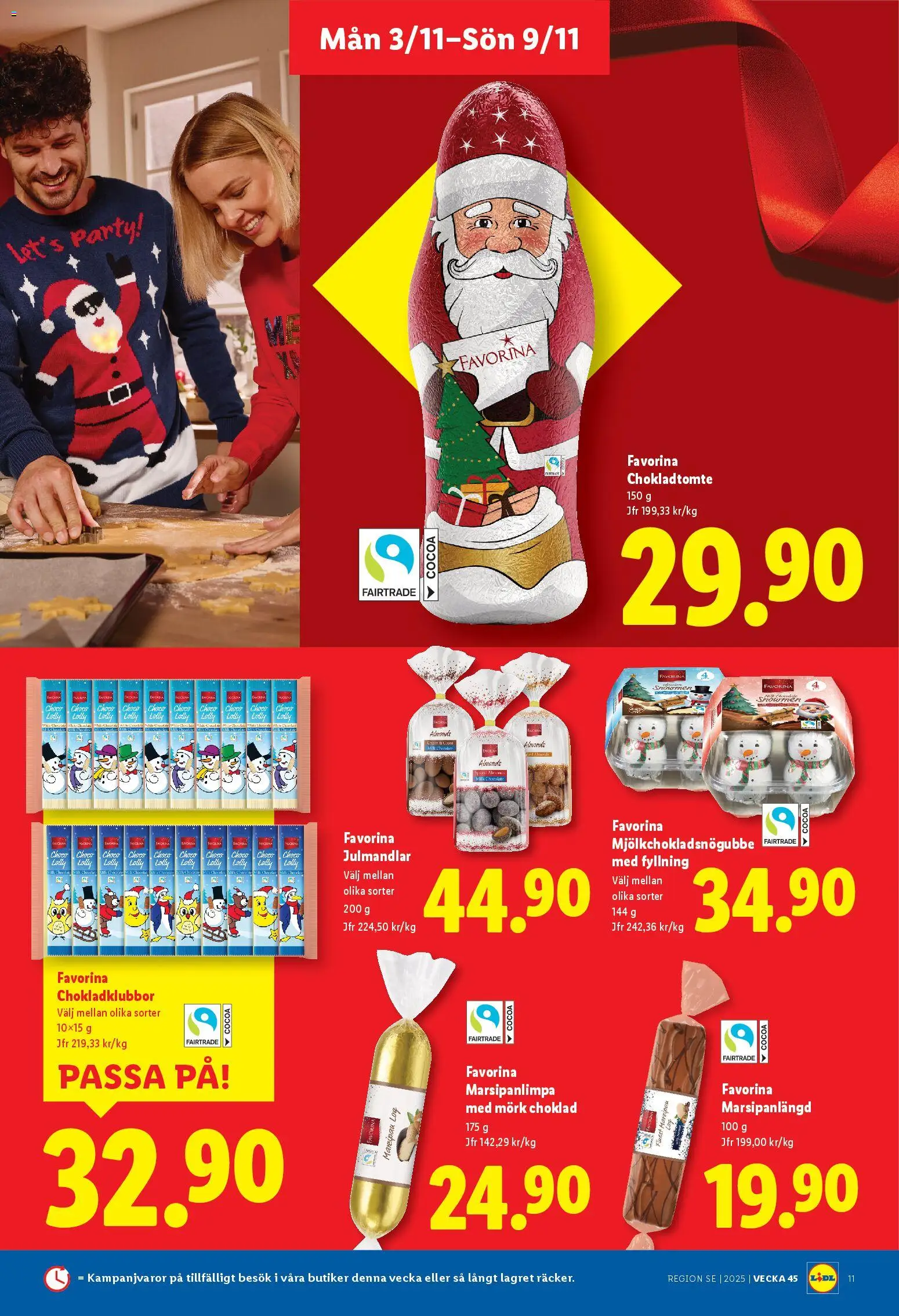 Lidl reklamblad aktuell från 03.11.2025 | Sida: 11 | Produkter: Choklad
