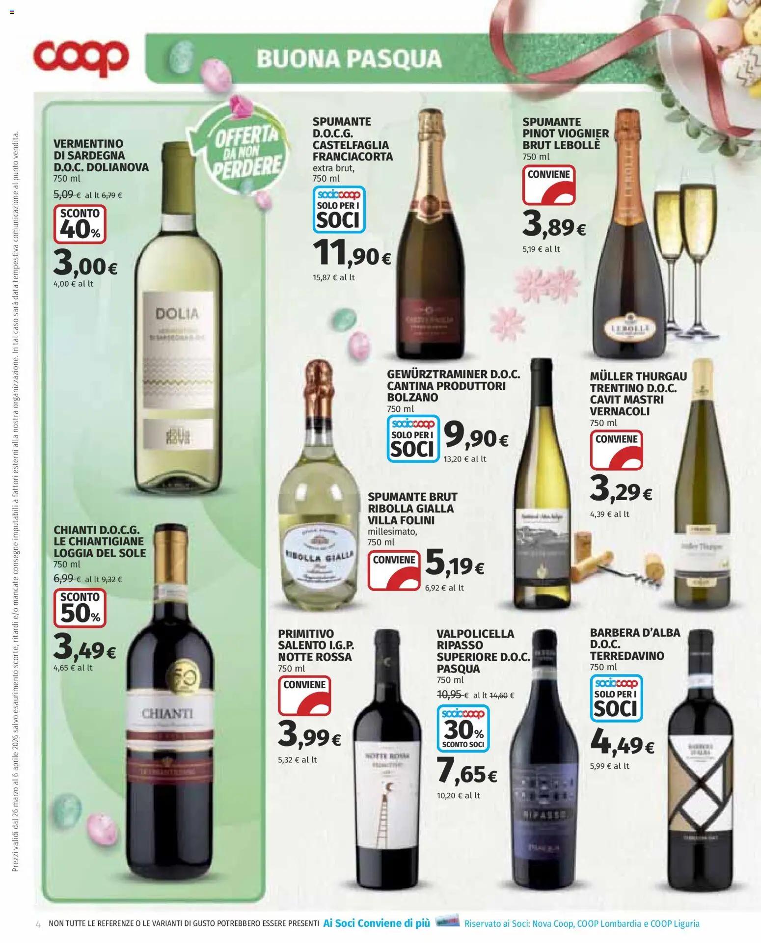 Volantino COOP del 26.03.2026 | Pagina: 4 | Prodotti: Data, Spumante