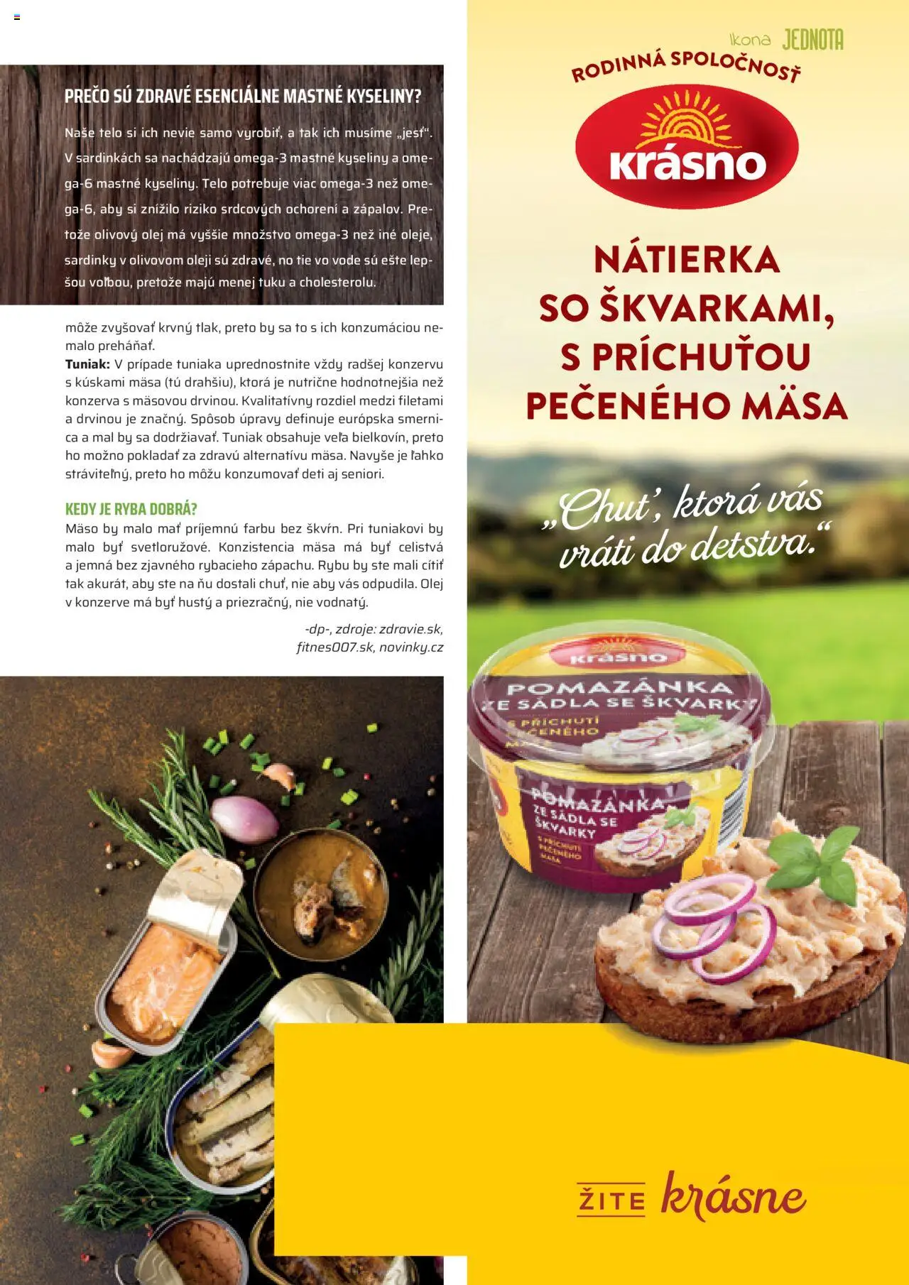 Nové COOP Jednota akcie – leták je platný od 01.10.2025 | Strana: 7 | Produkty: Olej, Sardinky, Olivový olej, Ryba