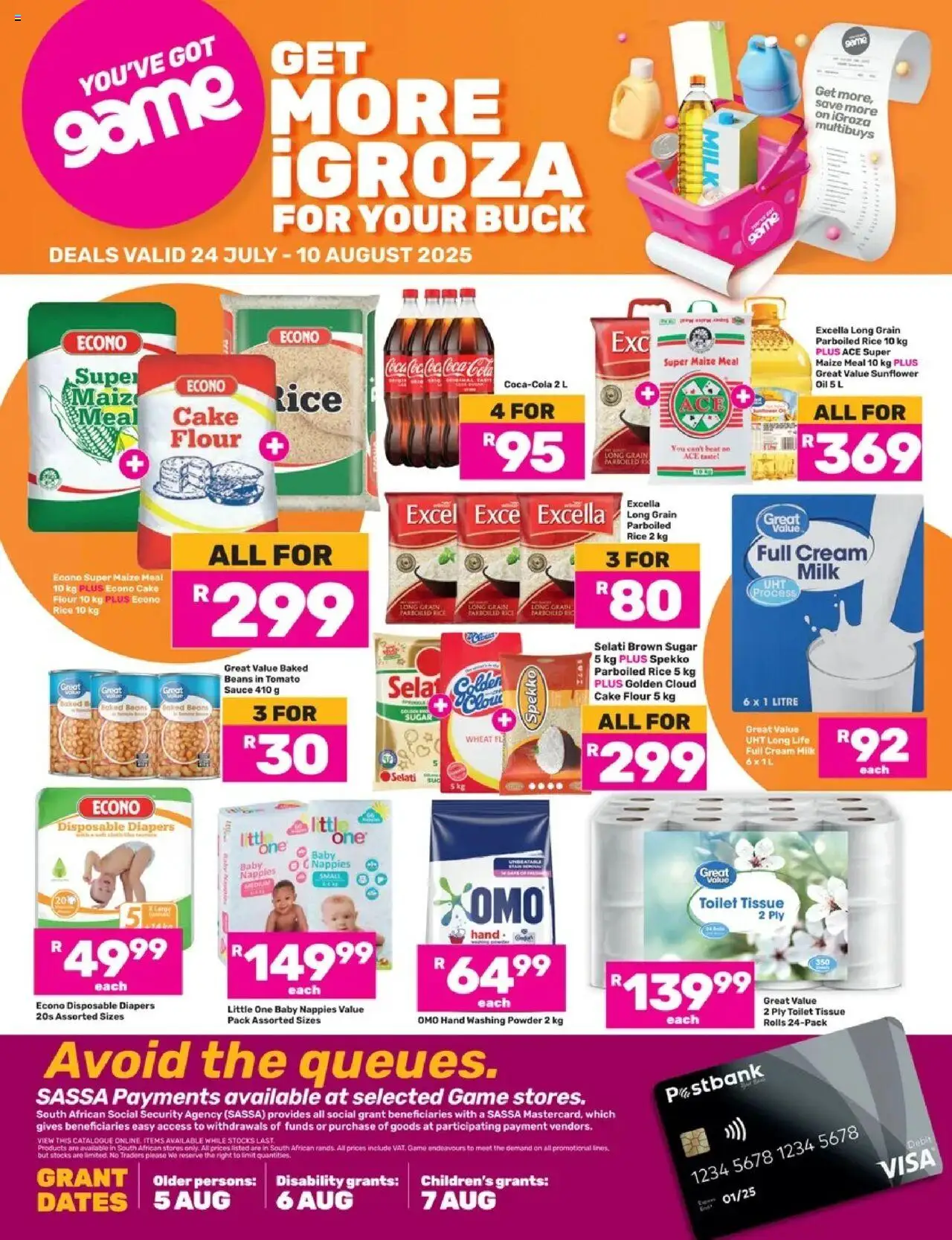Game - Get More iGroza For Your Buck │ valid from 24.07.2025 | Page: 1 | Products: Flour, Baked beans, Powder, Washing powder