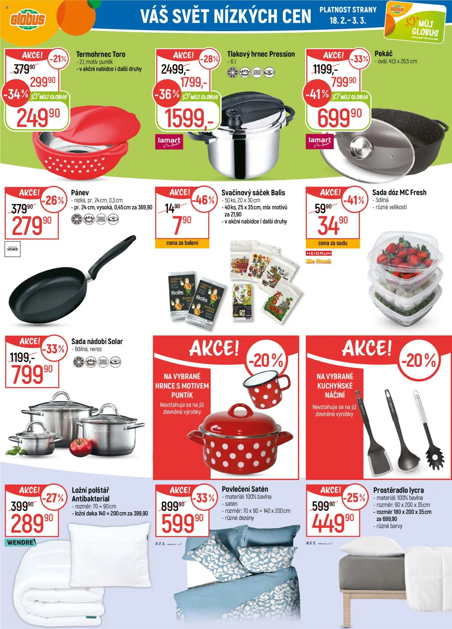 Globus leták - Plzeň od 18.02.2026 | Strana: 39 | Produkty: Termohrnec, Povlečení, Deka, Prostěradlo
