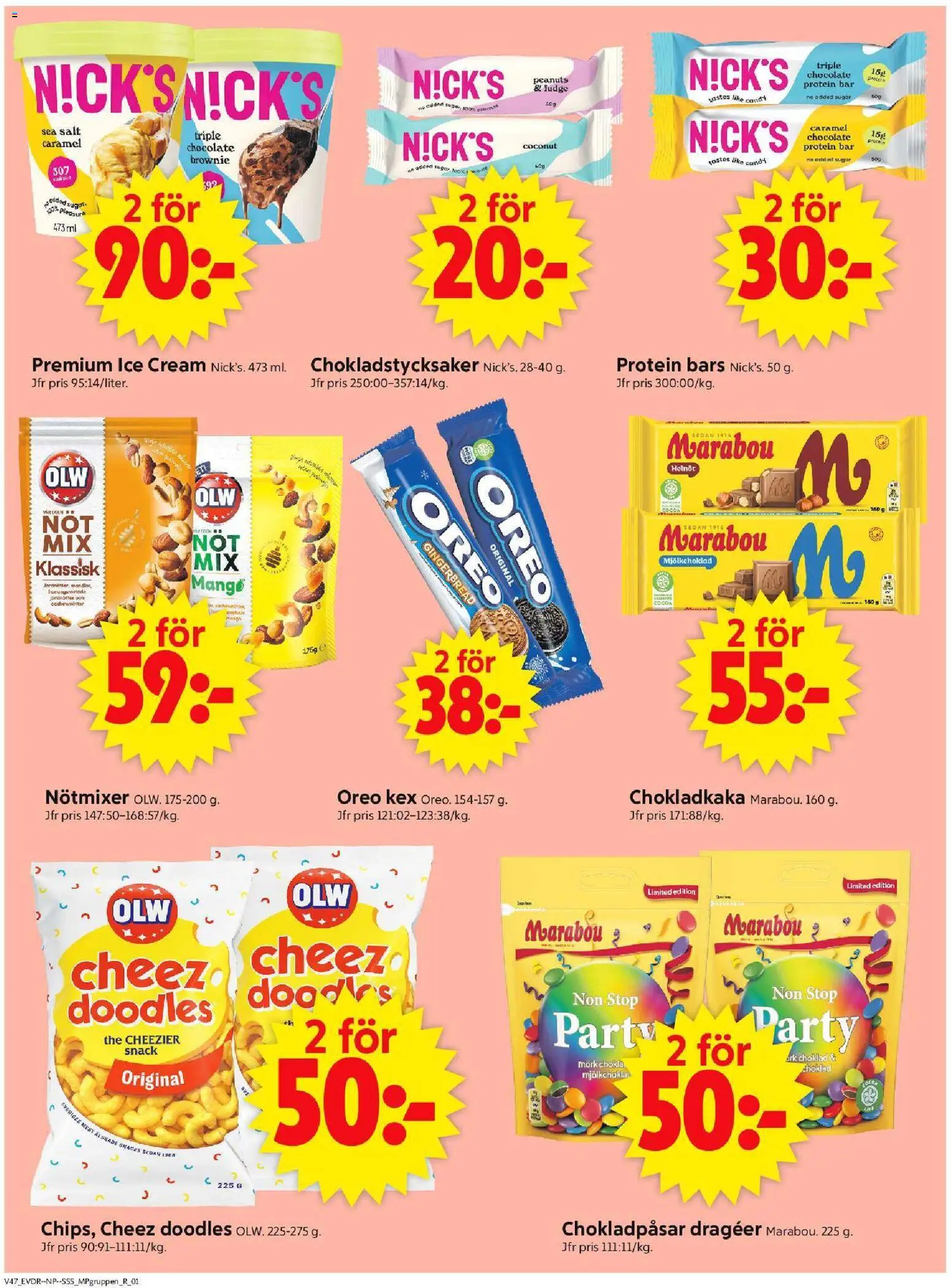 ICA Supermarket reklamblad aktuell från 17.11.2025 | Sida: 10 | Produkter: Salt, Chokladkaka, Oreo, Choklad