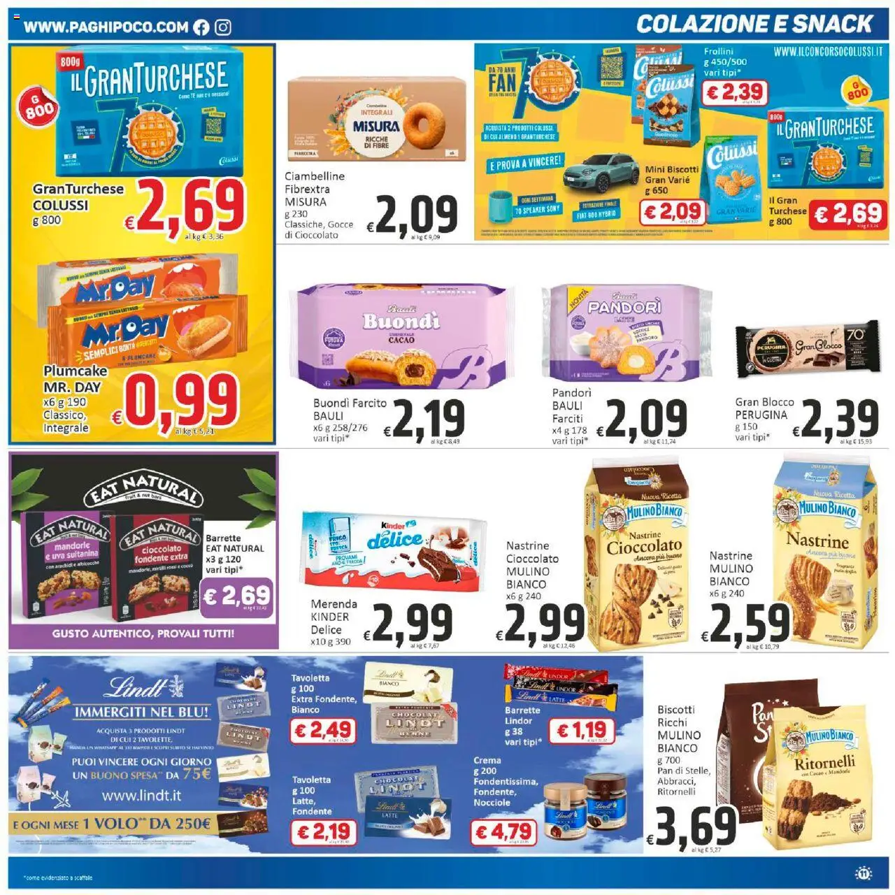 Volantino Paghi Poco del 10.10.2025 | Pagina: 11 | Prodotti: Crema, Pasta, Uva, Plumcake