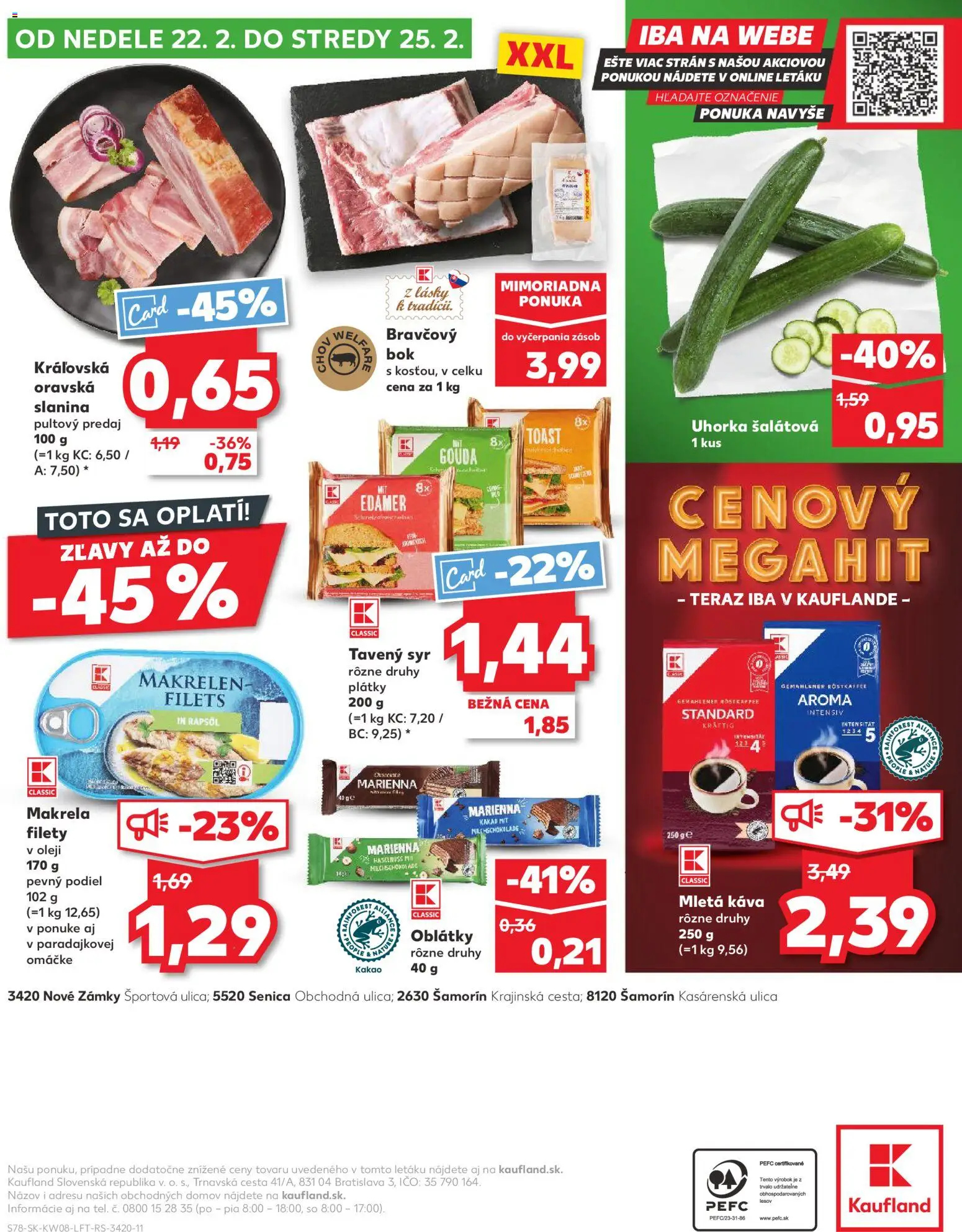 Kaufland SK akciós ujság - amely érvényes a következő dátumtól: 19.02.2026 | Oldal: 78 | Termékek: Makréla, Gouda, Só