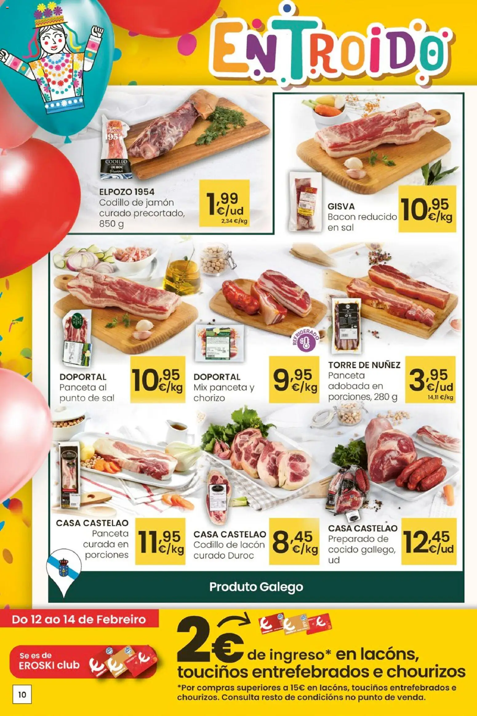 Eroski - Entroido do aforro │ válido desde el 12.02.2026 | Página: 10 | Productos: Ηλεκτρικός φούρνος, Jamón