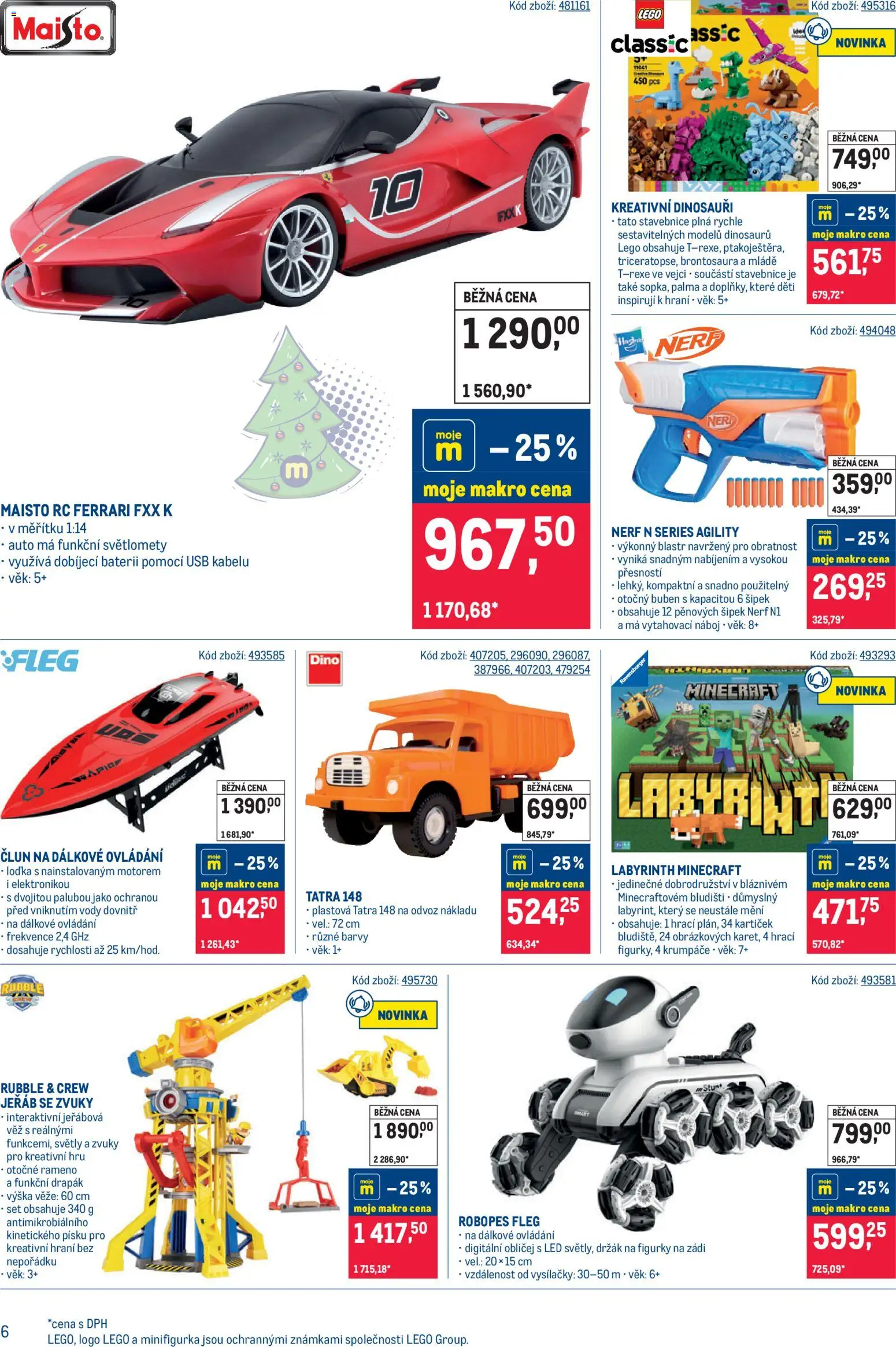 Makro leták - Hračky od 05.11.2025 | Strana: 6 | Produkty: Stavebnice, Dinosauři, Barvy, LED