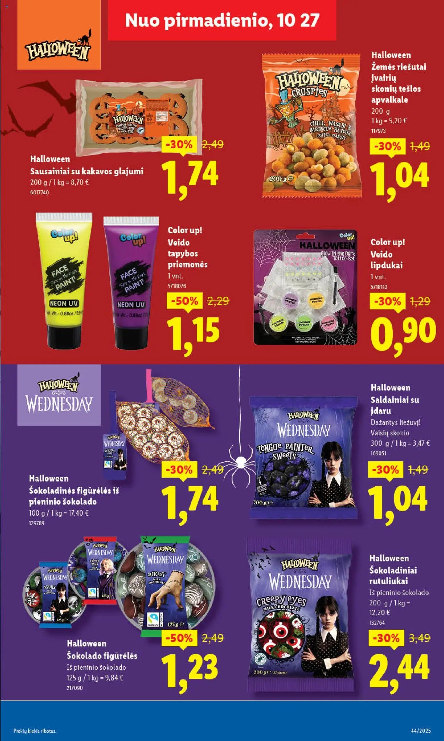 LIDL akcijos nuo 27.10.2025 | Puslapis: 3 | Prekių: Riešutai, Sausainiai, Saldainiai