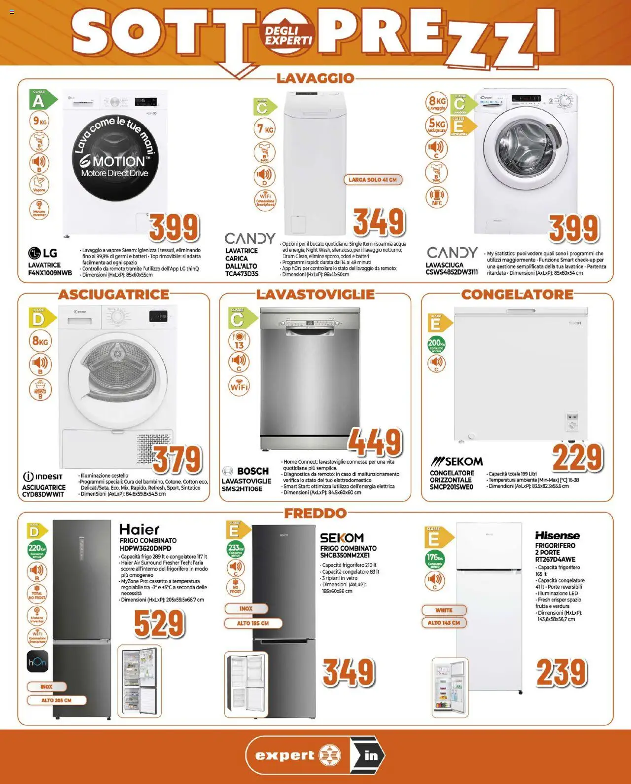 Volantino Ipercoop del 02.10.2025 | Pagina: 5 | Prodotti: Lavasciuga, Frutta, Lavastoviglie, Congelatore