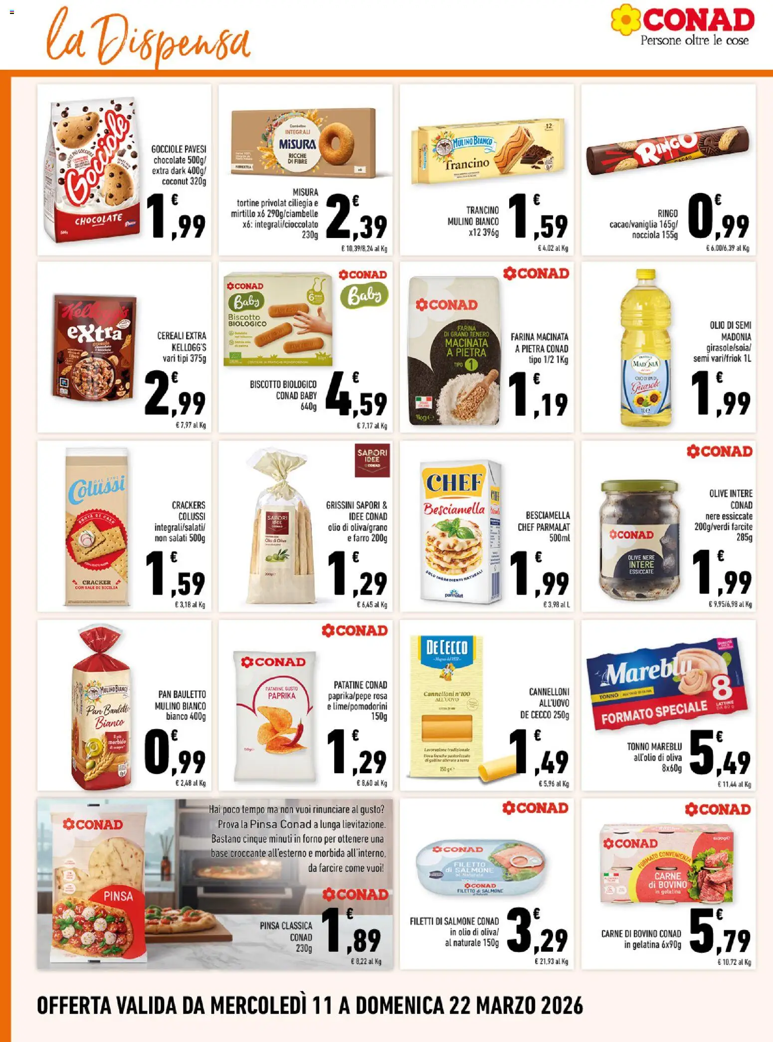 Volantino Conad del 11.03.2026 | Pagina: 12 | Prodotti: Bovino, Cereali, Crackers, Forno