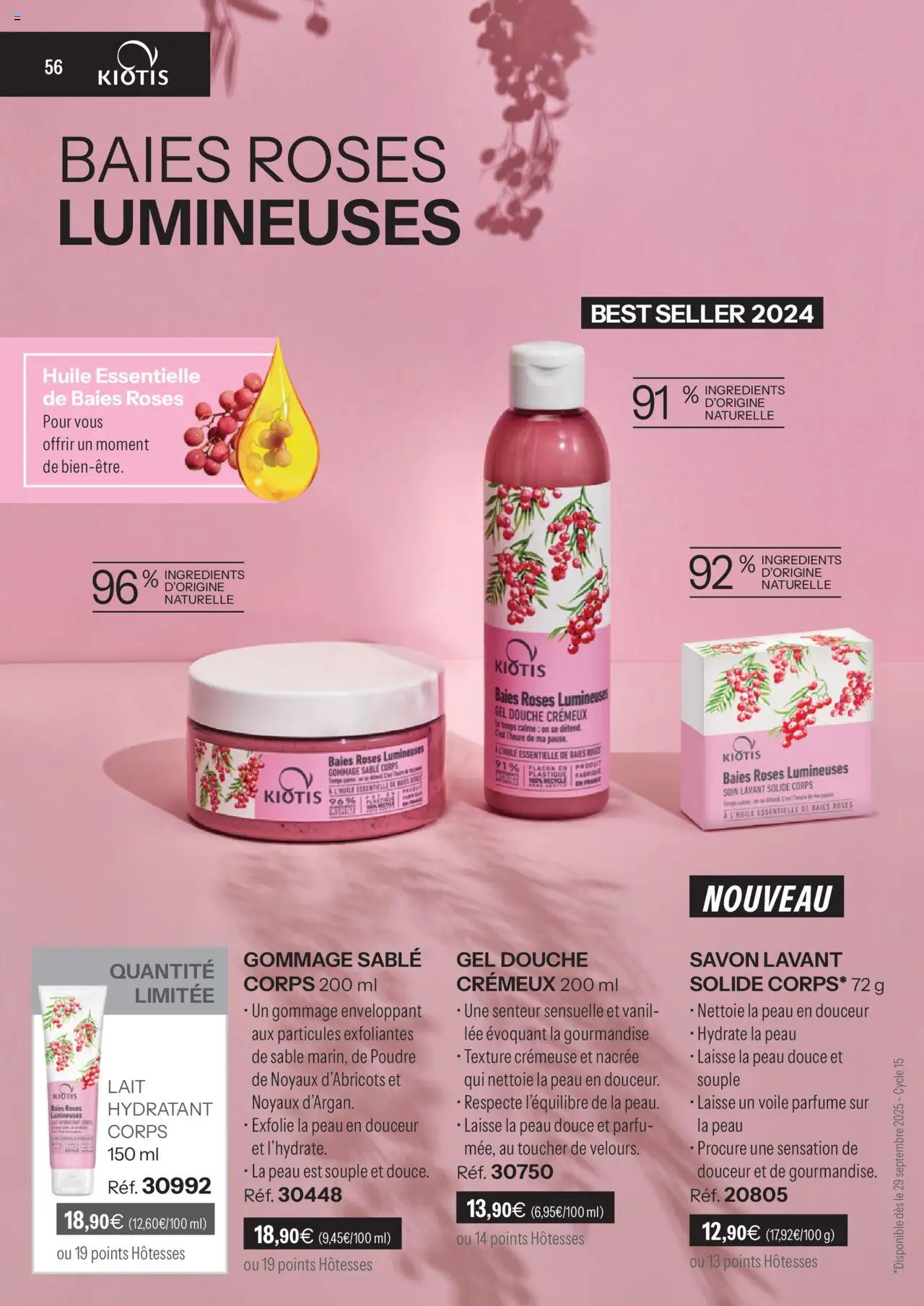 {H1} | Page: 56 | Produits: Huile essentielle, Gommage, Douche, Lait