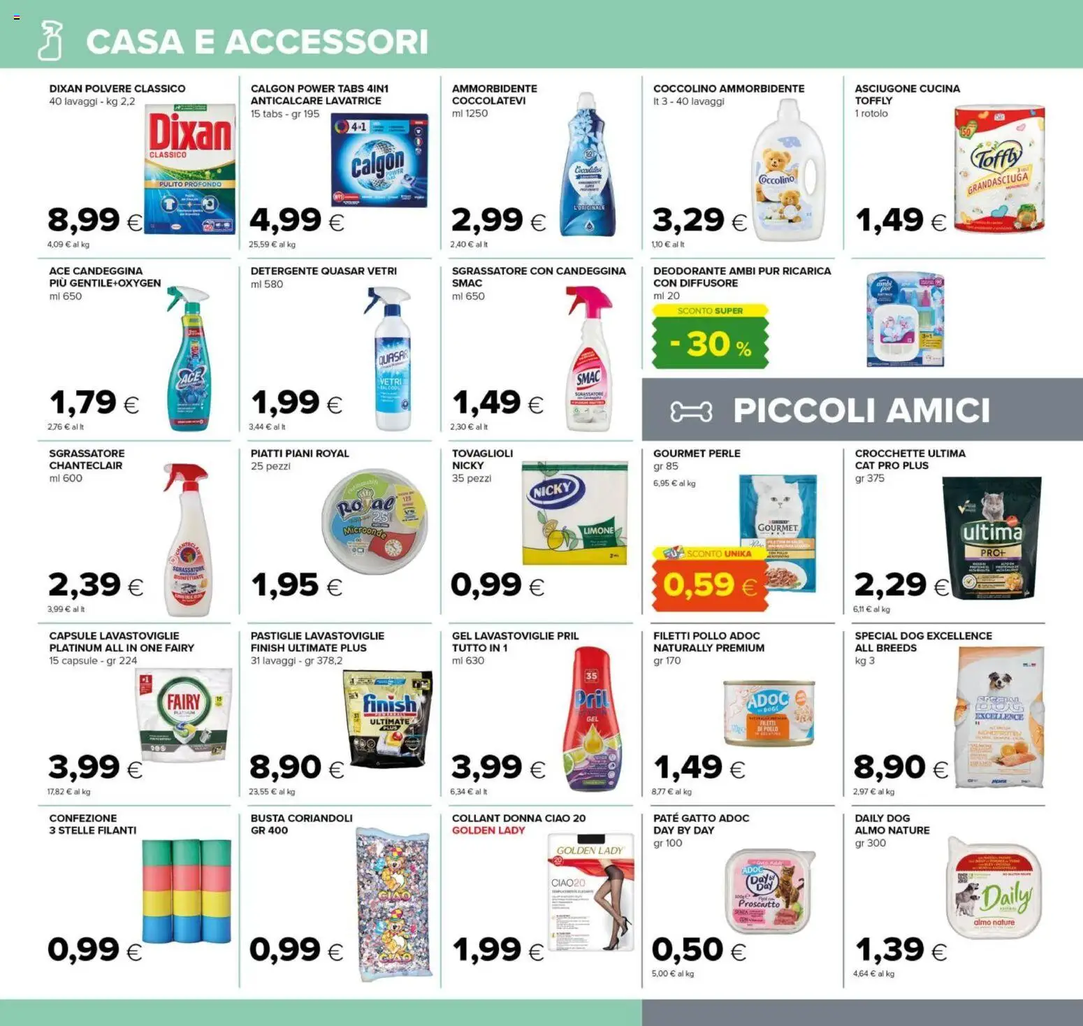 Volantino Tigre del 28.01.2026 | Pagina: 18 | Prodotti: Microonde, Candeggina, Prosciutto, Collant
