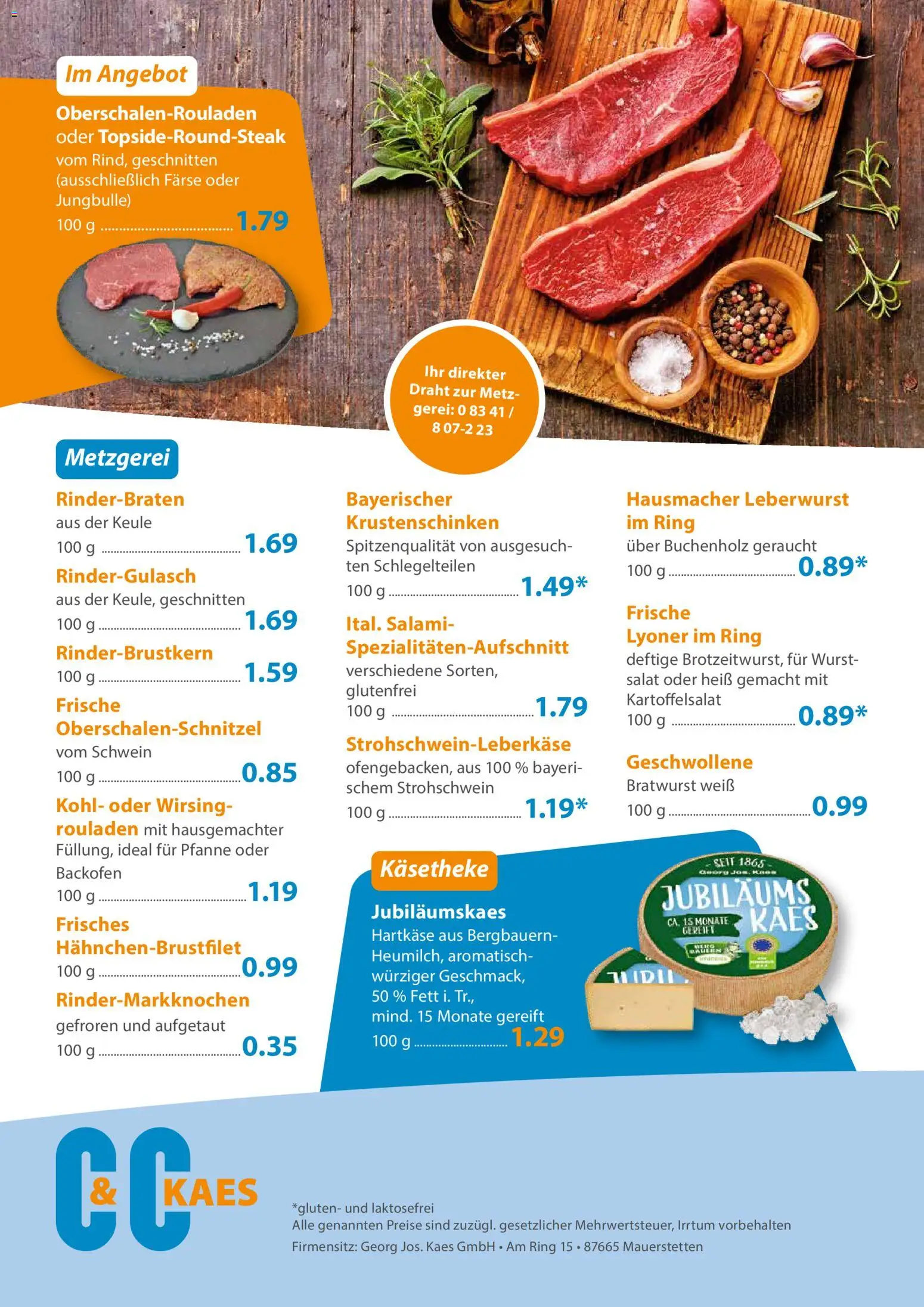 C&C Prospekt – gültig ab 17.11.2025 | Seite: 4 | Produkte: Rinderbraten, Rindergulasch, Backofen, Salami