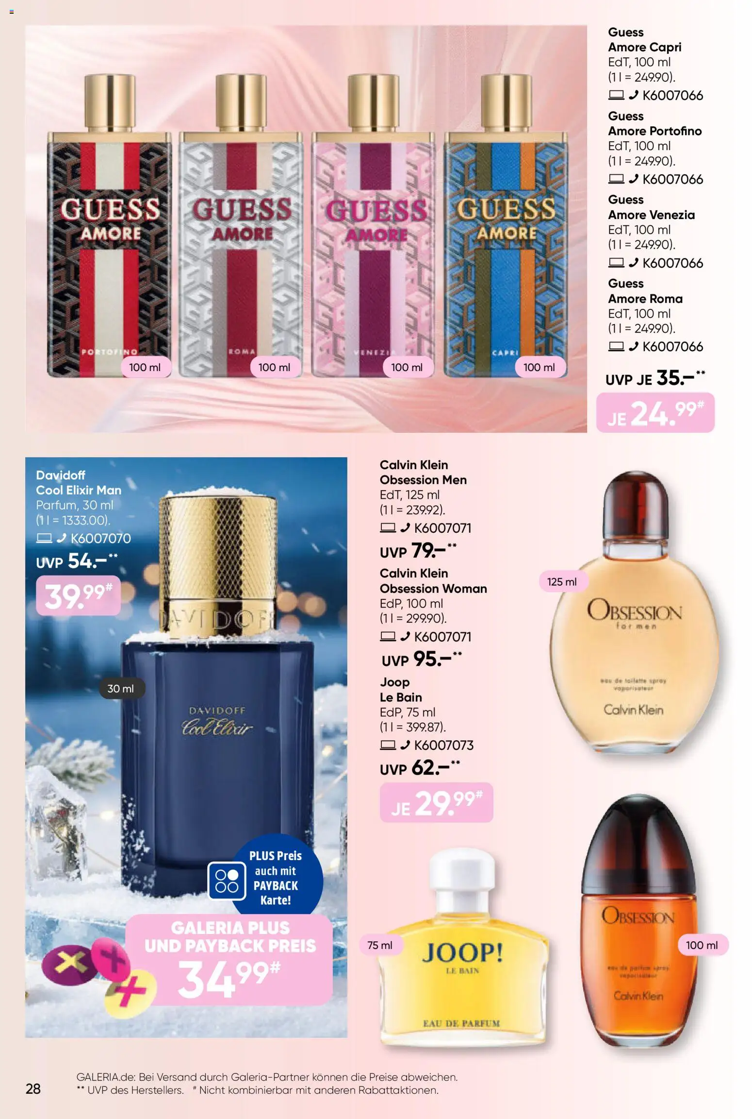Galeria Karstadt Kaufhof Prospekt 	 – gültig ab 13.11.2025 | Seite: 28 | Produkte: Parfüm, Eau de Parfum