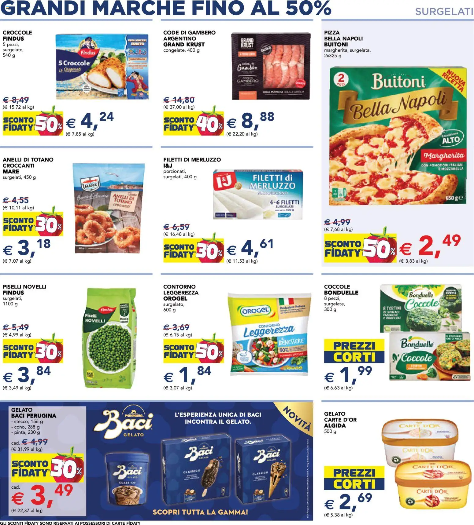 Volantino Esselunga S del 08.04.2026 | Pagina: 3 | Prodotti: Pizza, Merluzzo, Gelato, Totano