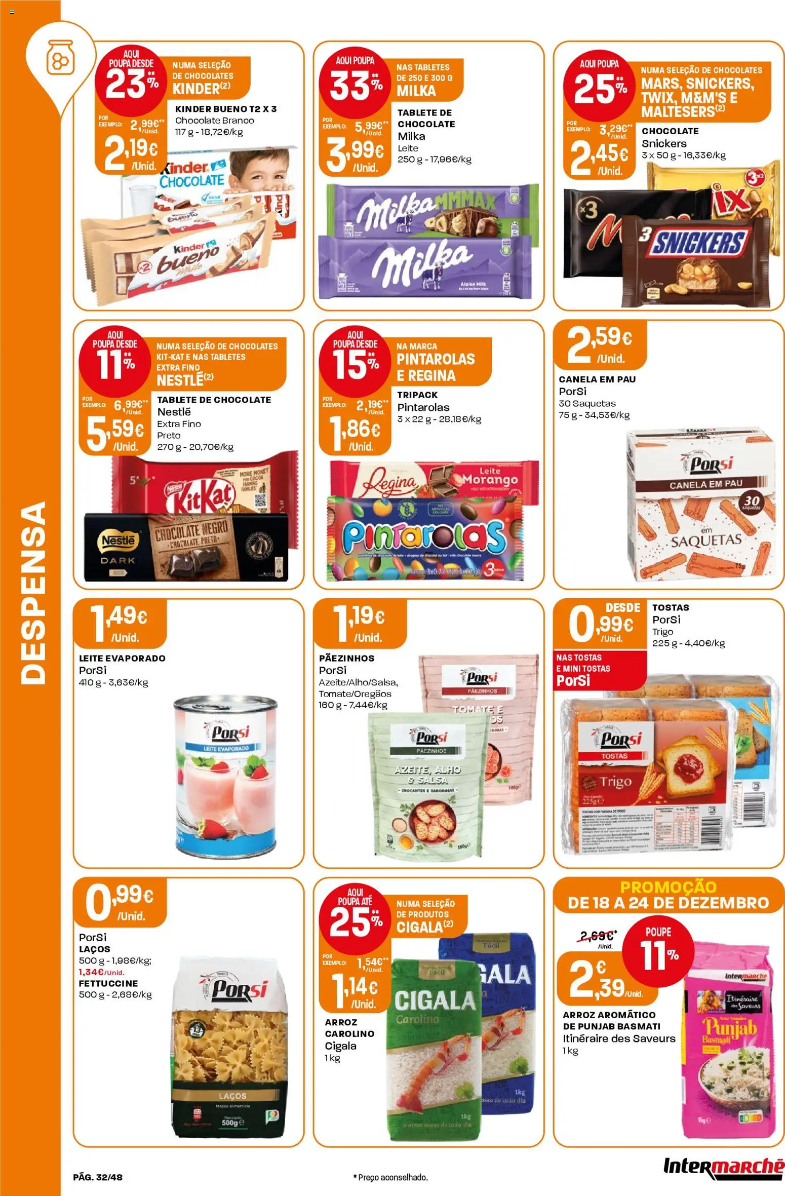 Intermarché folheto │ válido de 18.12.2025 | Página: 32 | Produtos: Canela, Nestlé, Arroz, Tomate