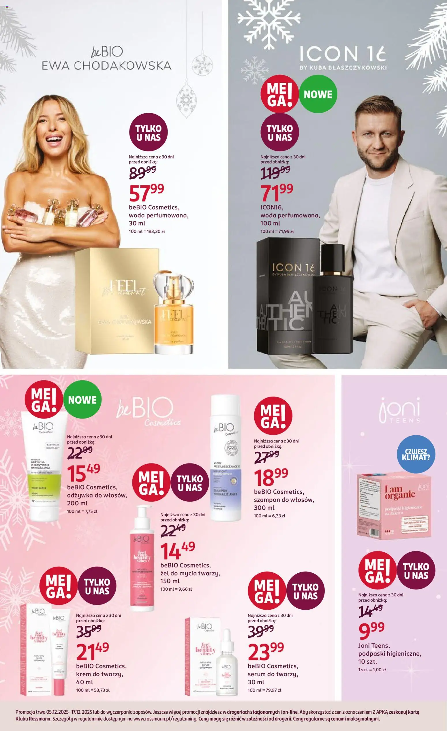Rossmann Gazetka od 05.12.2025 | Strona: 11 | Produkty: Podpaski, Szampon, Krem, Woda