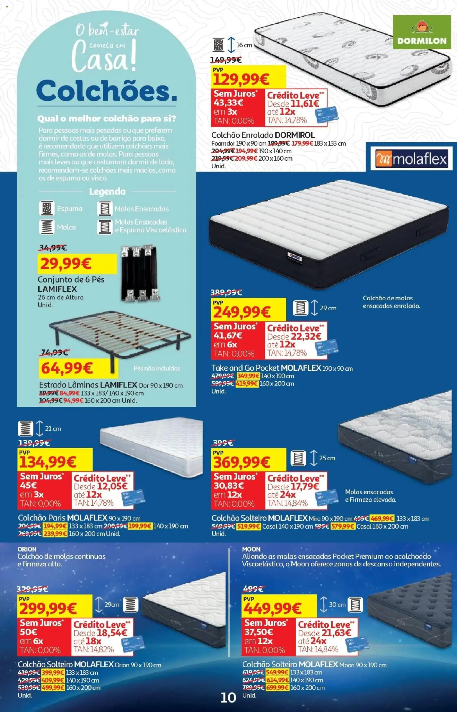 Auchan - O bem-estar começa em casa! │ válido de 26.12.2025 | Página: 10 | Produtos: Colchões, Colchão