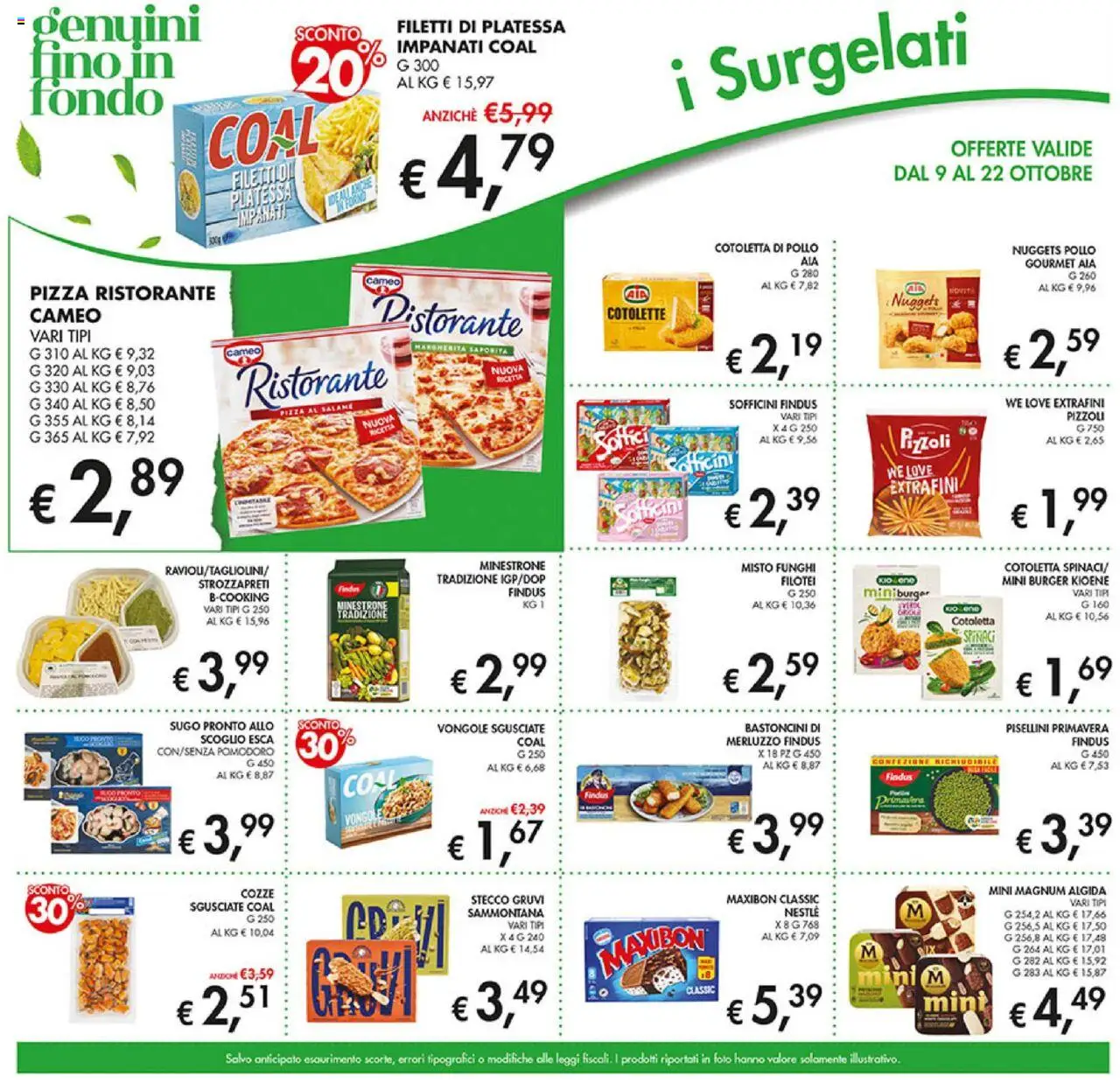 Volantino Coal del 09.10.2025 | Pagina: 11 | Prodotti: Merluzzo, Vongole, Nuggets, Funghi