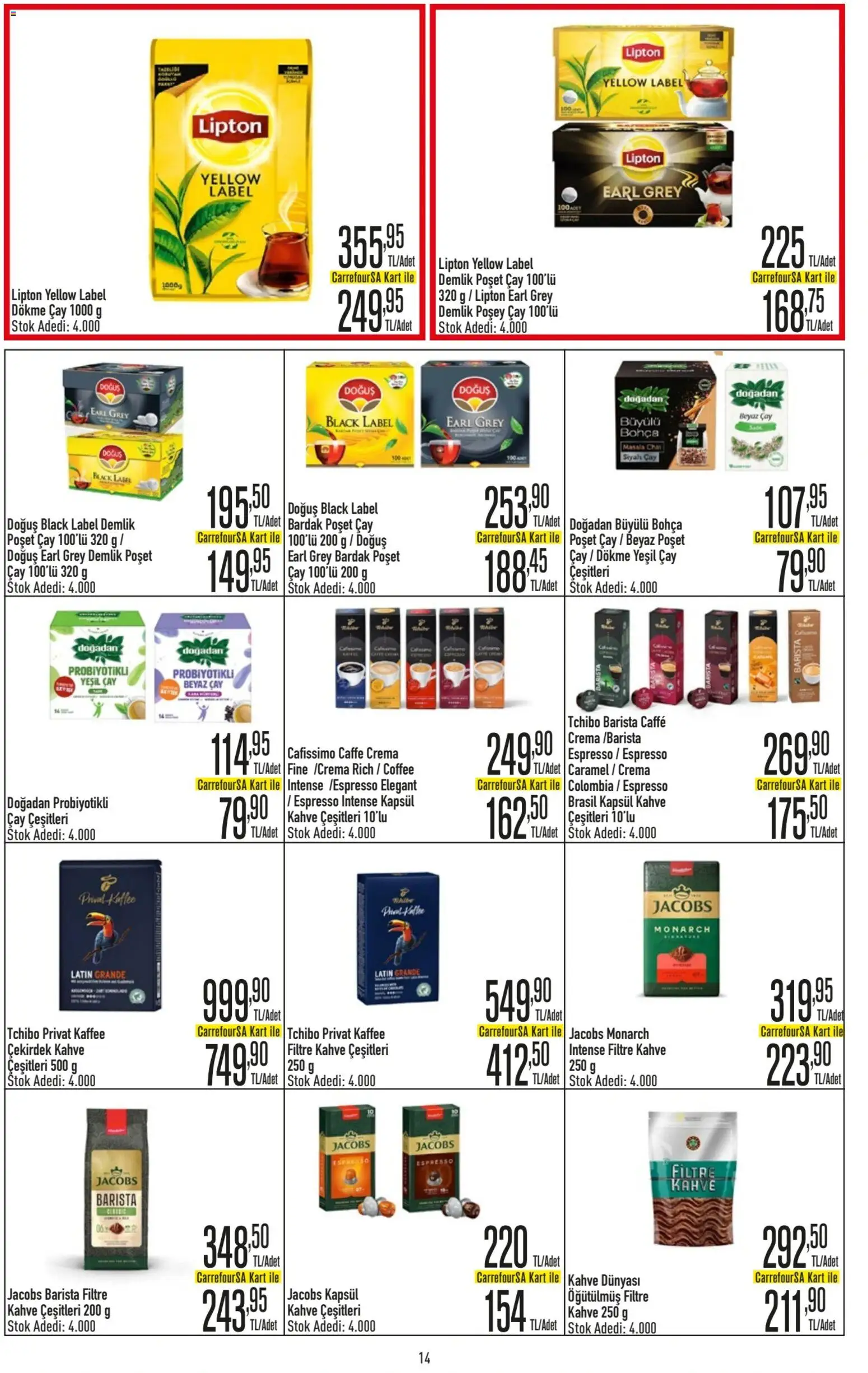 CarrefourSA Katalog - 06.11.2025 tarihinden itibaren geçerlidir | Sayfa: 14 | Ürünler: Demlik poşet çay, Bardak poşet çay, Zselatin, Demlik