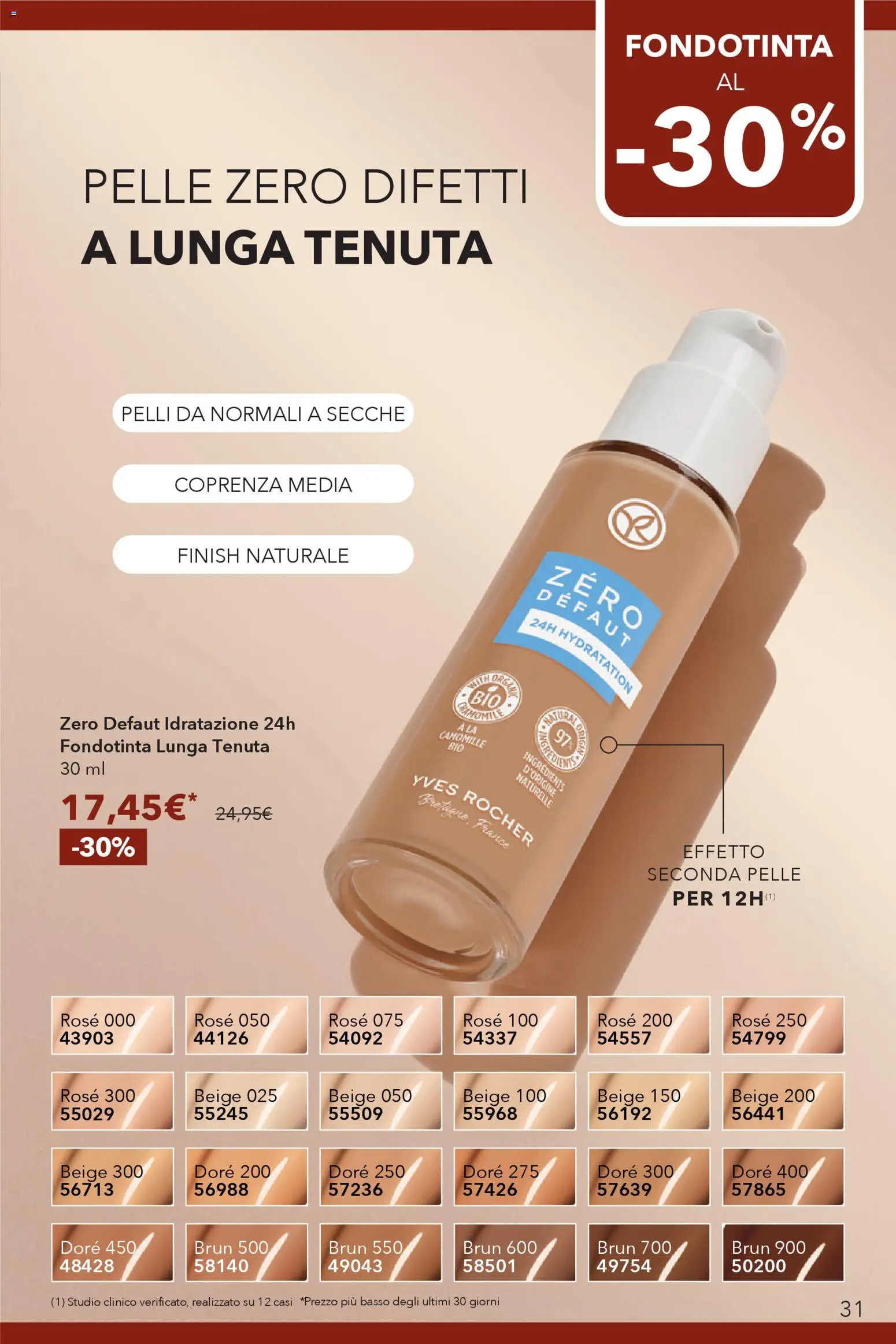 Volantino Yves Rocher del 17.02.2026 | Pagina: 31 | Prodotti: Fondotinta