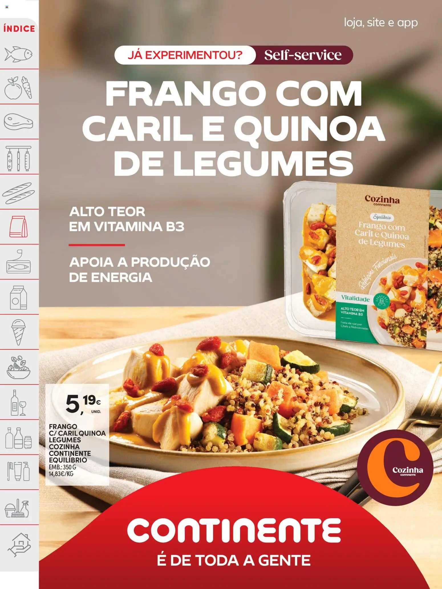 Continente folheto │ válido de 20.01.2026 | Página: 18 | Produtos: Frango, Quinoa