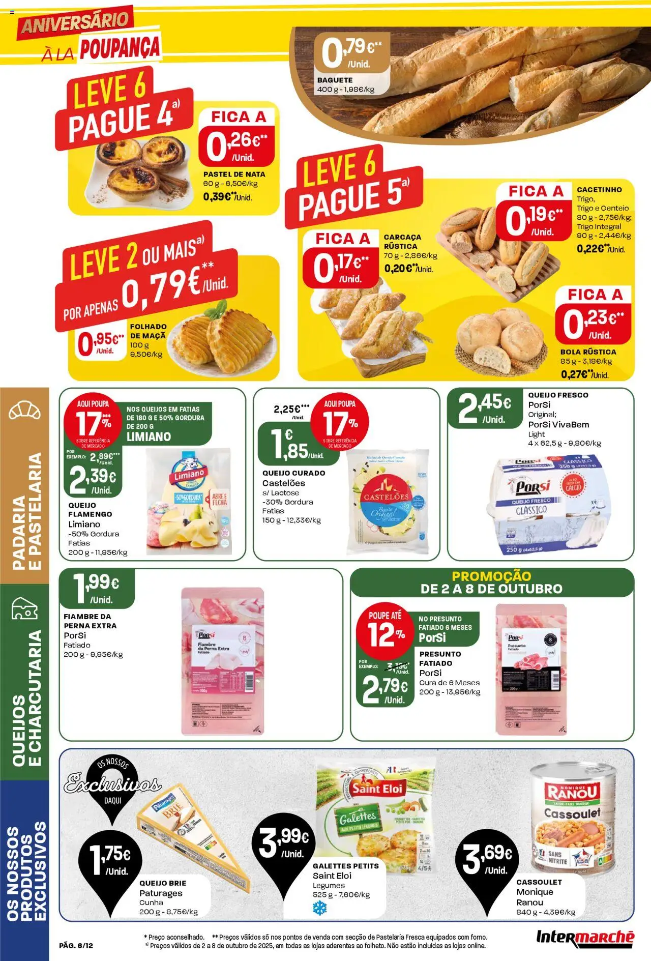 Intermarché Folheto Mini │ válido de 02.10.2025 | Página: 6 | Produtos: Queijo, Maça, Presunto, Nata