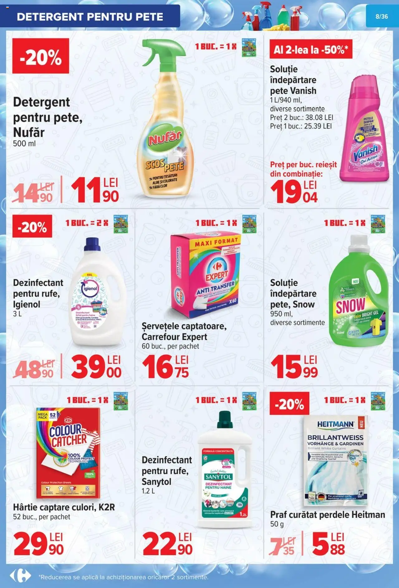 Noul catalog Carrefour – valabil de la 01.10.2025 | Pagină: 9 | Produse: Detergent, Haine, Çelik Mama ve Su Kabı