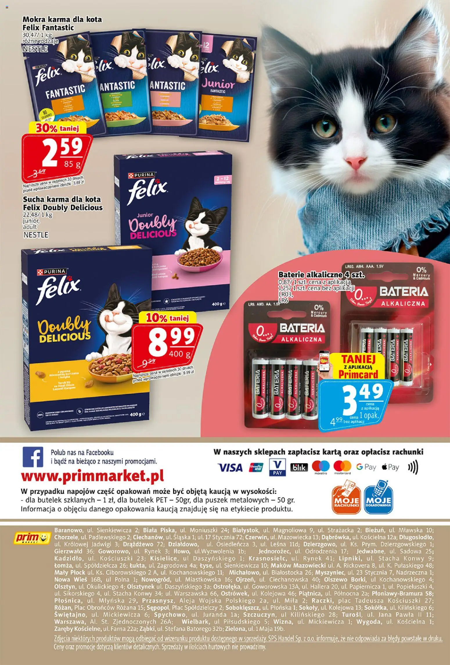Prim Market Gazetka od 26.02.2026 | Strona: 16 | Produkty: Karta, Baterie, Bateria, Karma dla kota