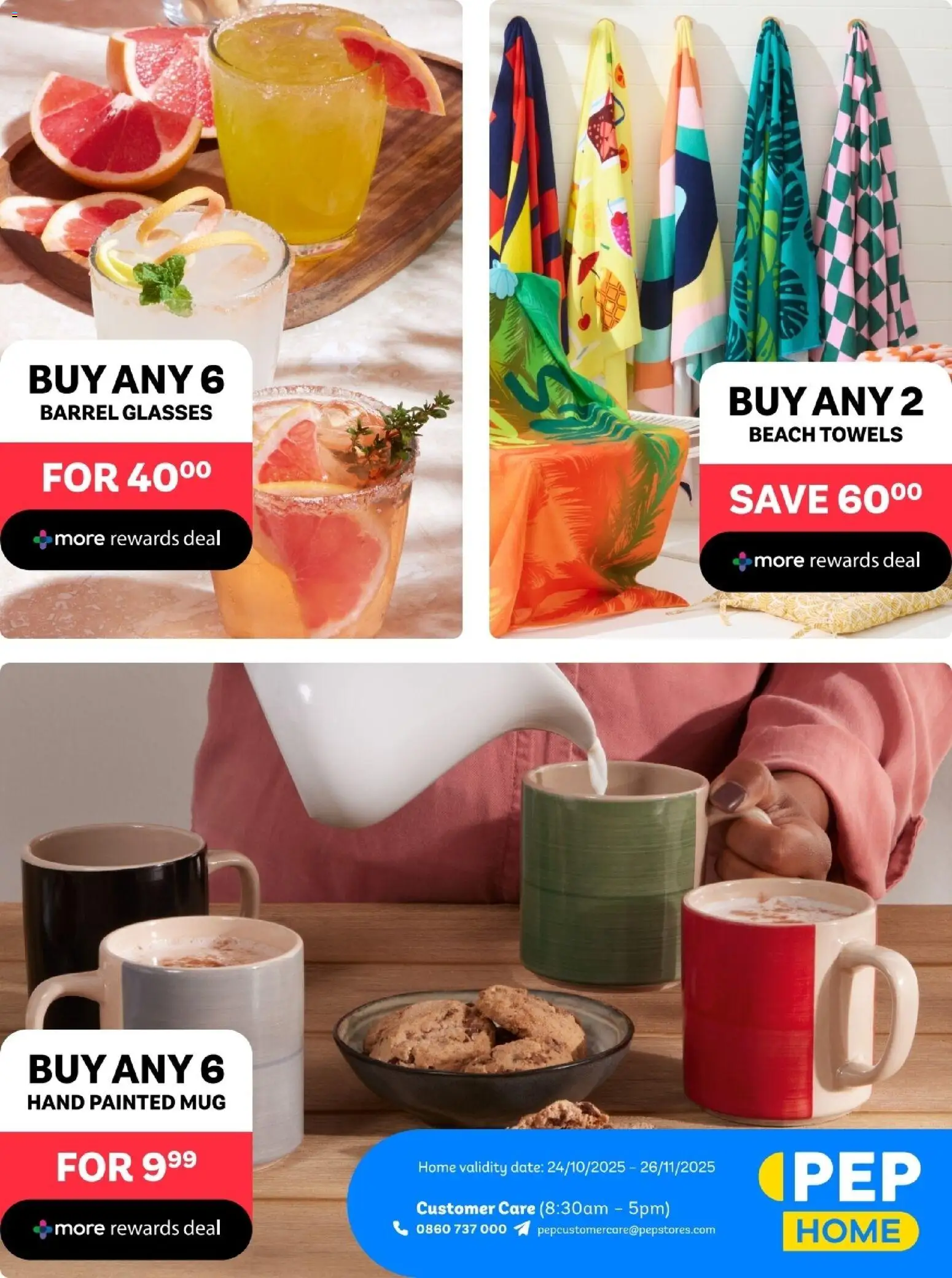 New PEP Stores catalogue – valid from 24.10.2025 | Page: 10 | Products: Glasses, Mug
