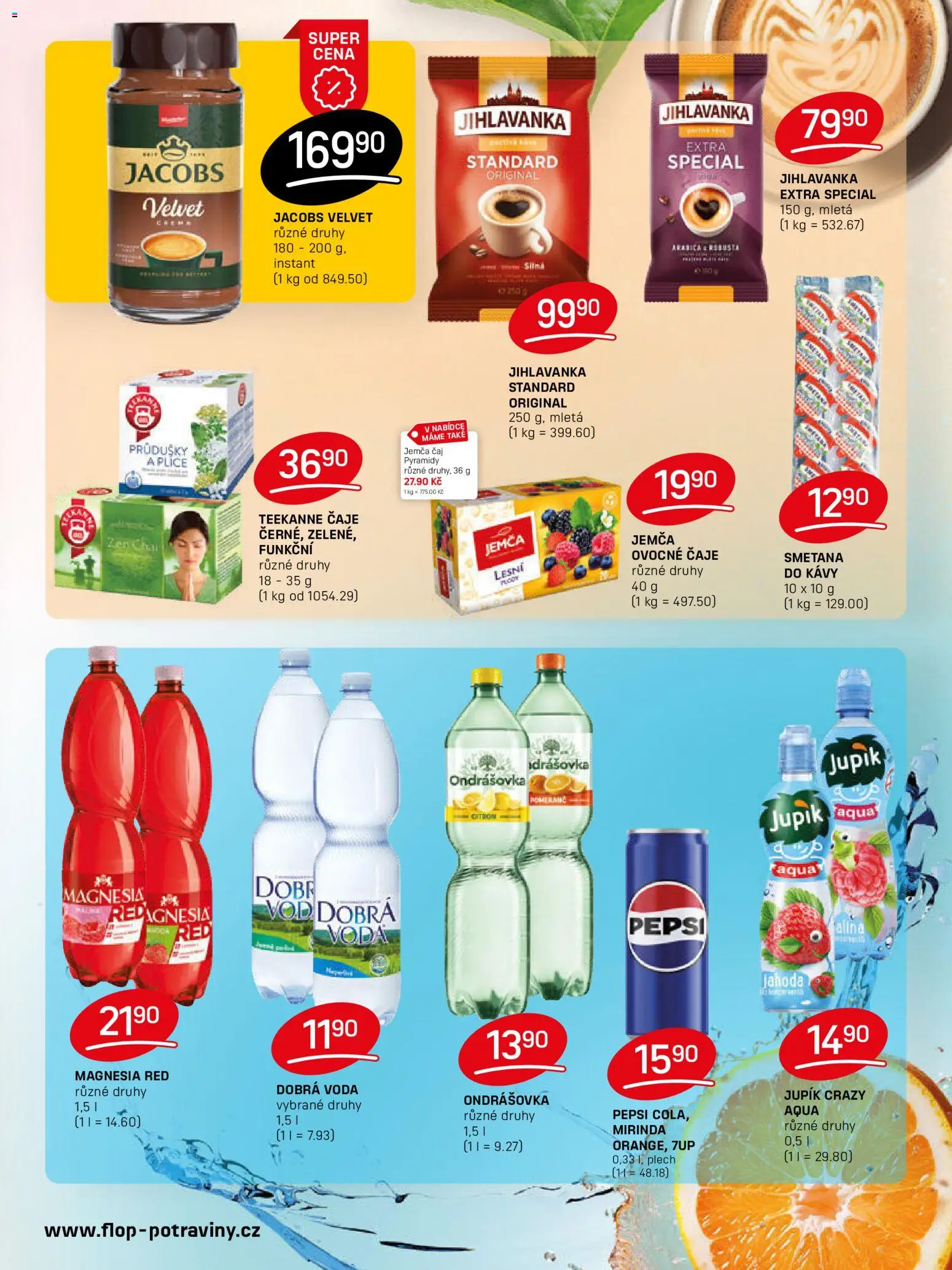 Flop leták od 14.01.2026 | Strana: 9 | Produkty: Magnesia, Mirinda, Jihlavanka, Čaje