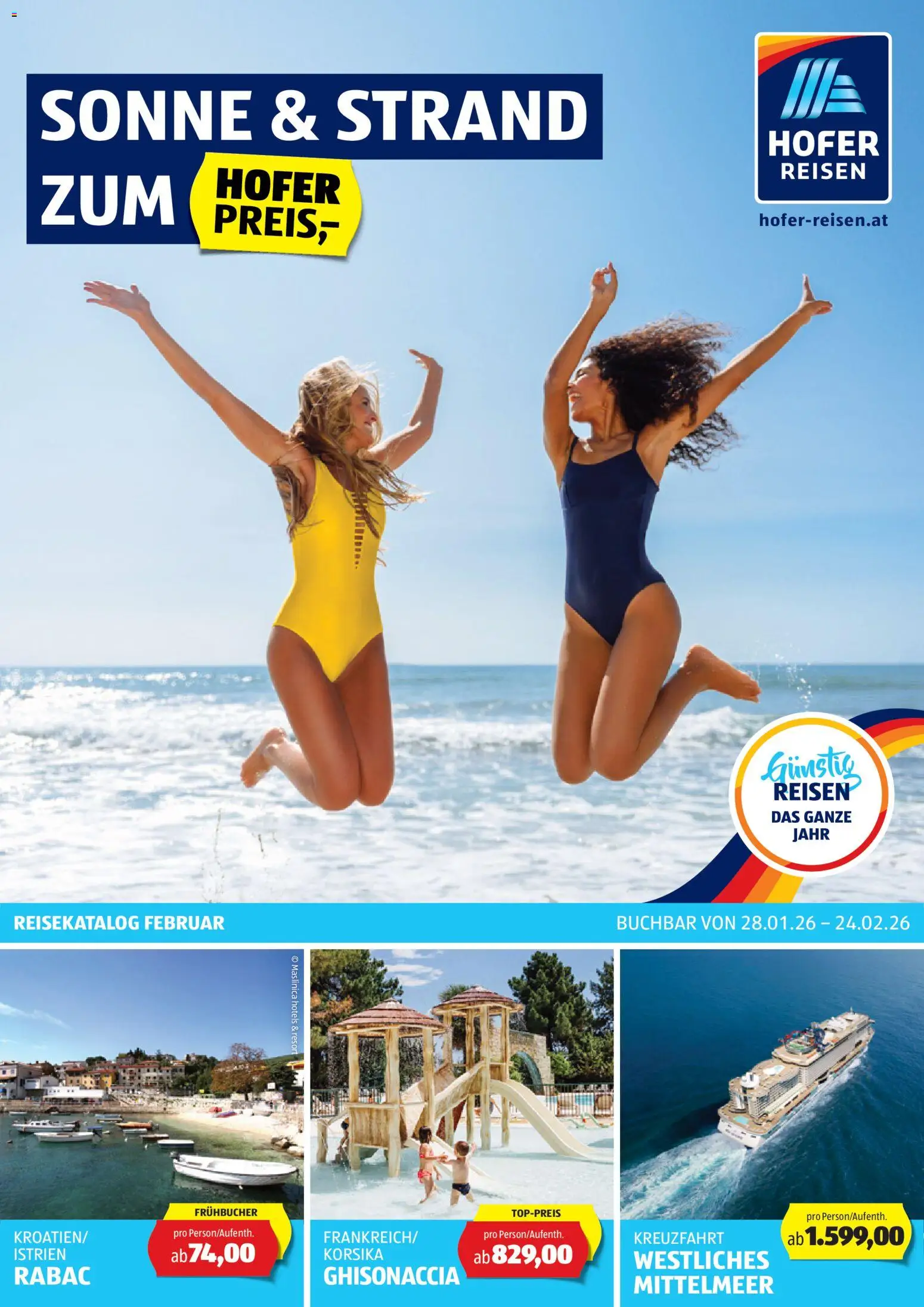 Hofer Reisen Flugblatt gültig ab 28.01.2026 | Seite: 1