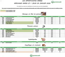 Promocash - Prévisualisation de Promocash Opportunités Marée valide à partir de 27.01.2026