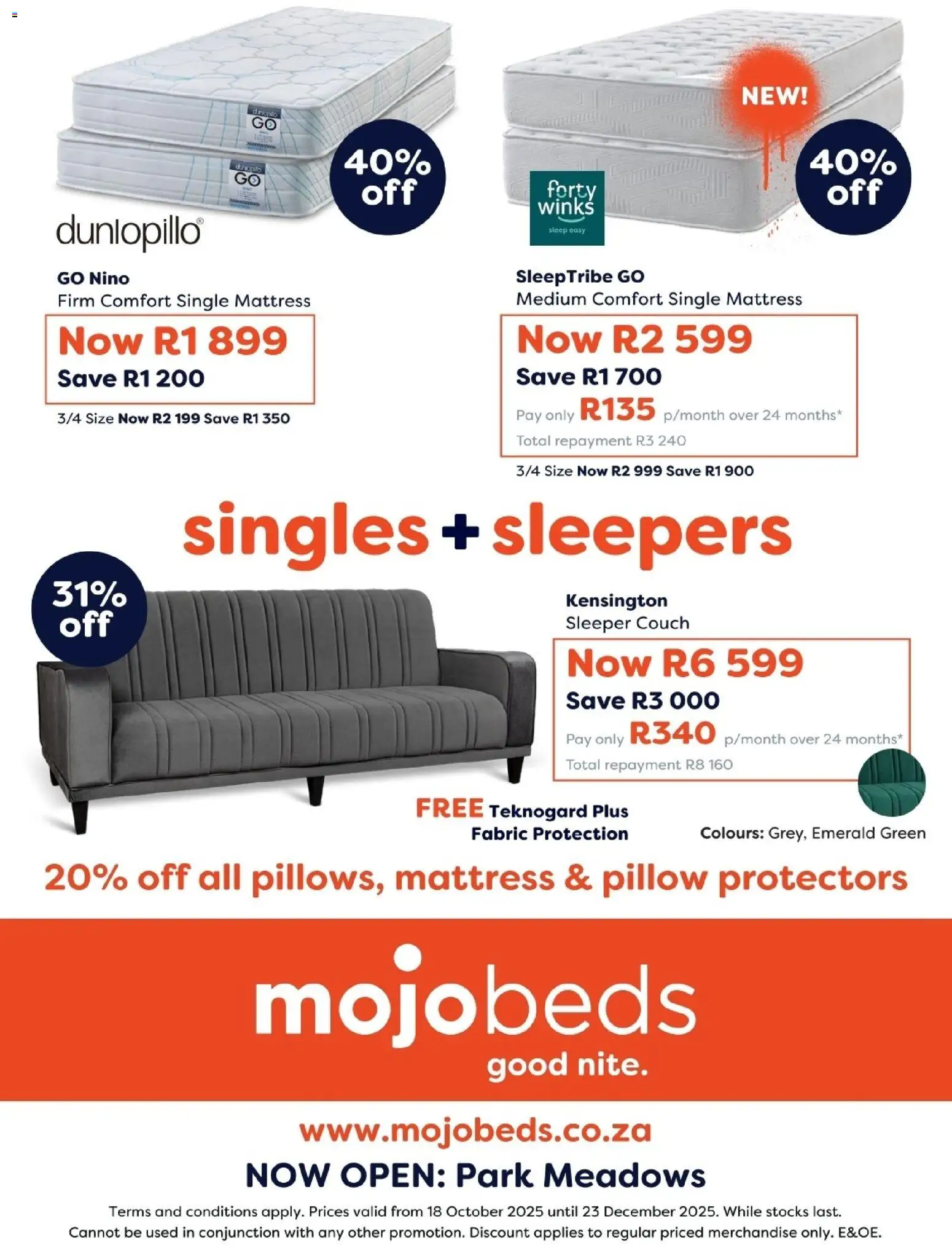 New Dial-a-Bed catalogue – valid from 18.10.2025 | Page: 6 | Products: Mattress, Pillow, Couch