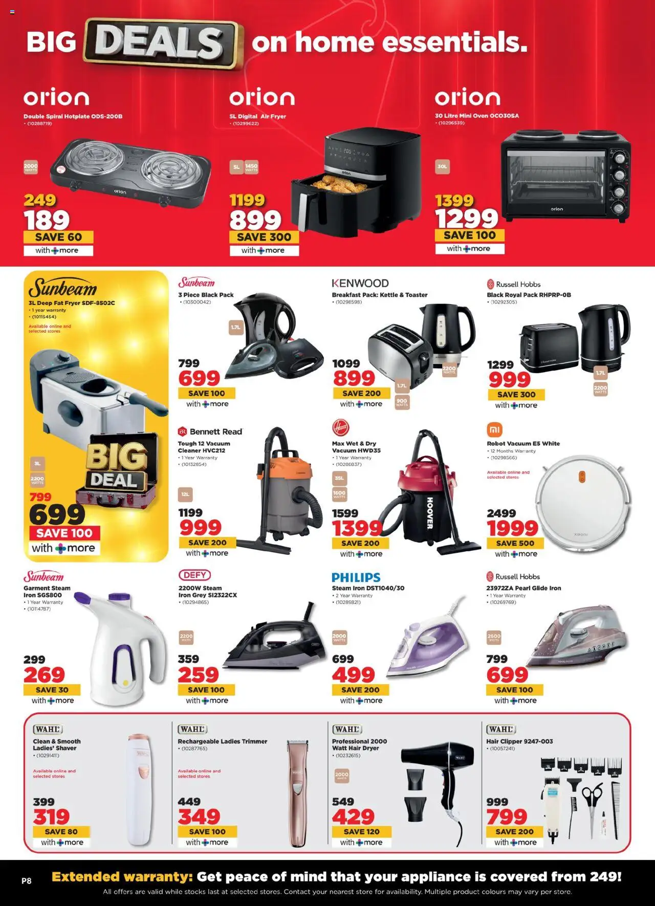 HiFi Corp Specials │ valid from 06.08.2025 | Page: 8 | Products: Dryer, Oven, Hair dryer, Air fryer