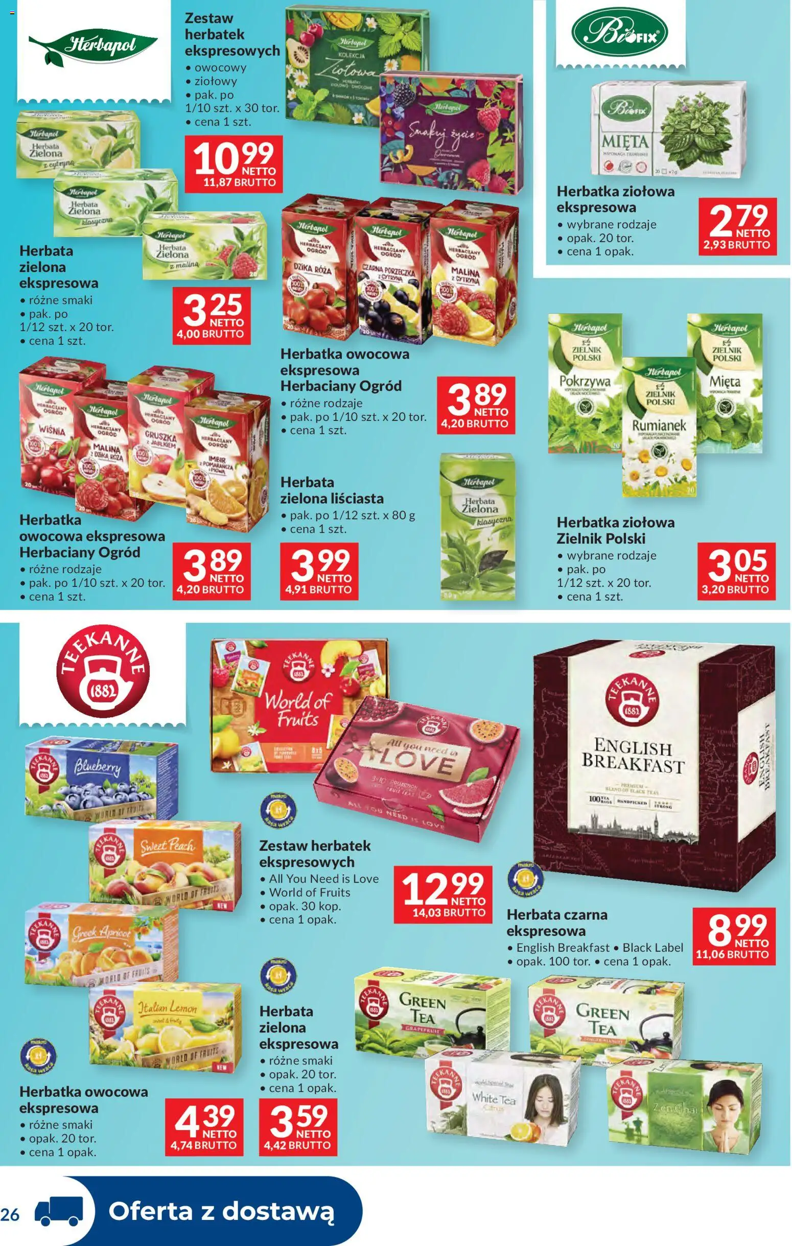 Makro Gazetka - Dystrybucja do sklepów od 25.11.2025 | Strona: 26 | Produkty: Cytryna, Gruszka, Mięta, Herbata