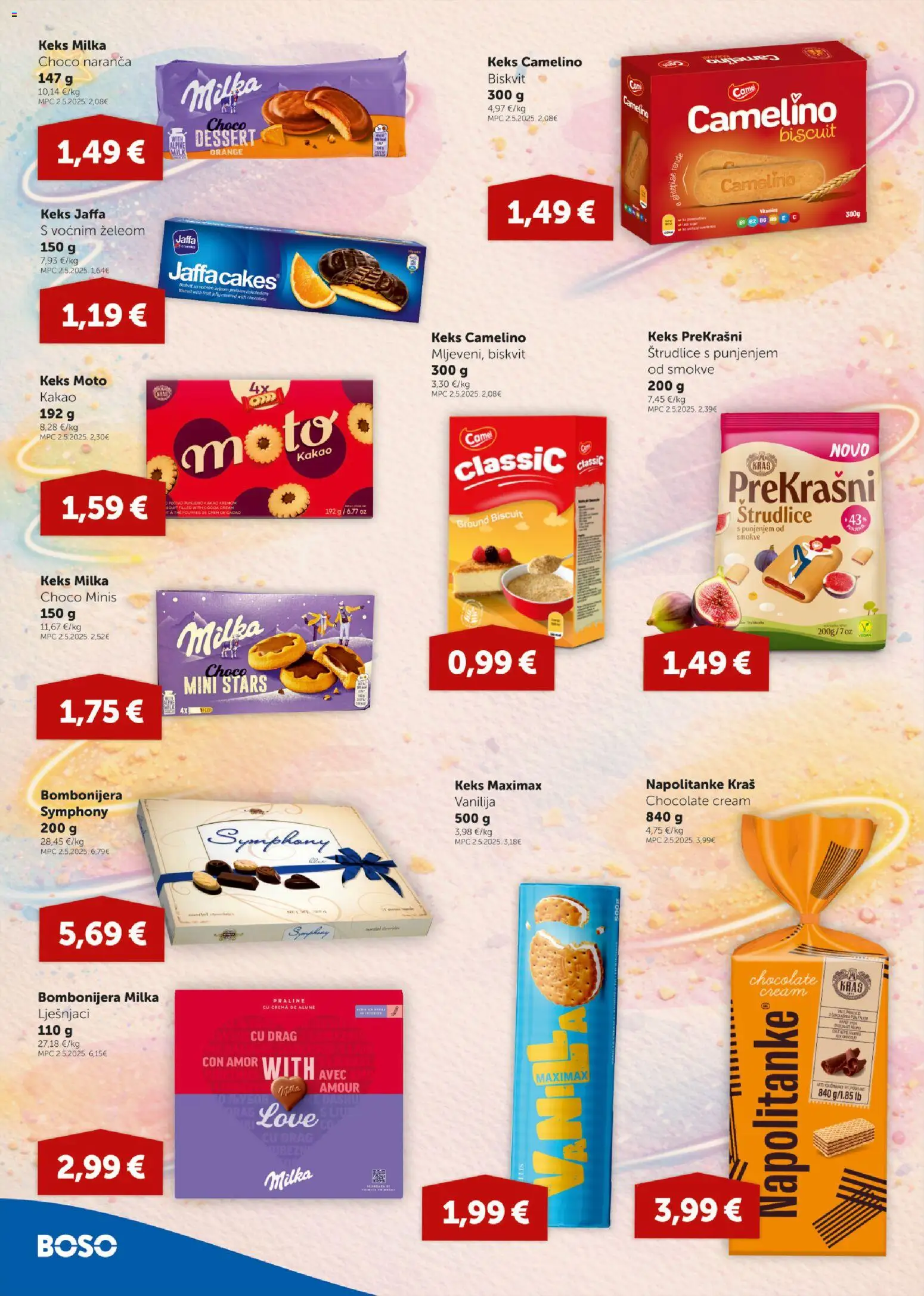 Boso katalog | vrijedi od 23.04.2026 | Stranica: 8 | Proizvodi: Keks, Napolitanke, Milka, Kakao