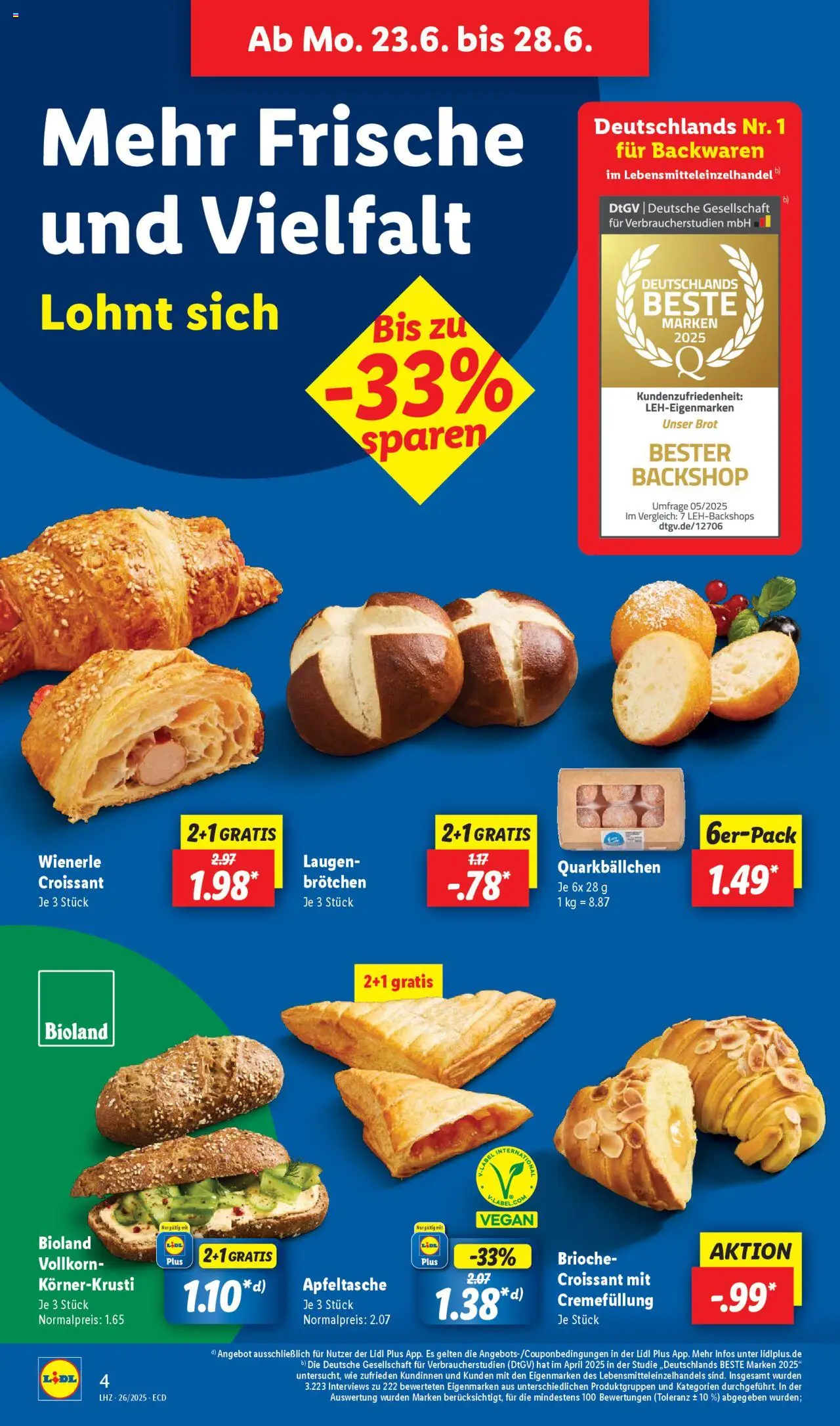 Lidl Prospekt 	 - gültig ab dem 23.06.2025 | Seite: 6 | Produkte: Apple, Croissant, Brot