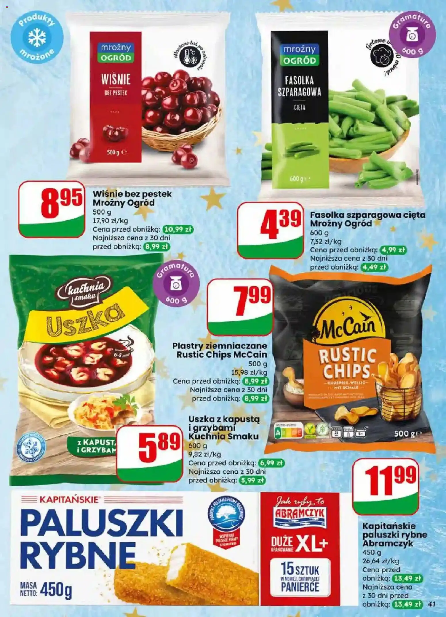 Dino Gazetka od 17.12.2025 | Strona: 41 | Produkty: Kapusta, Uszka z kapustą i grzybami, Wiśnie, Fasolka szparagowa