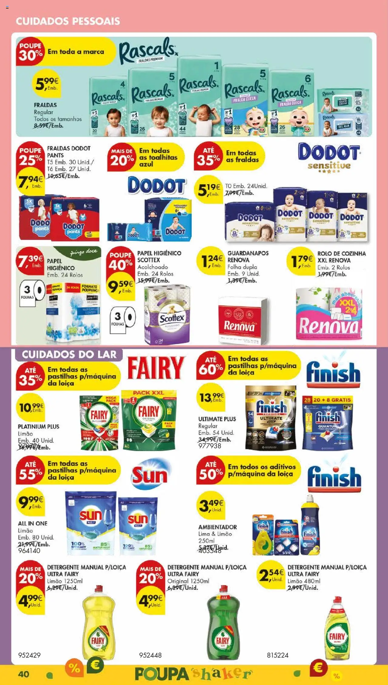 Pingo Doce folheto │ válido de 12.08.2025 | Página: 48 | Produtos: Papel higiénico, Fraldas, Fraldas dodot, Detergente