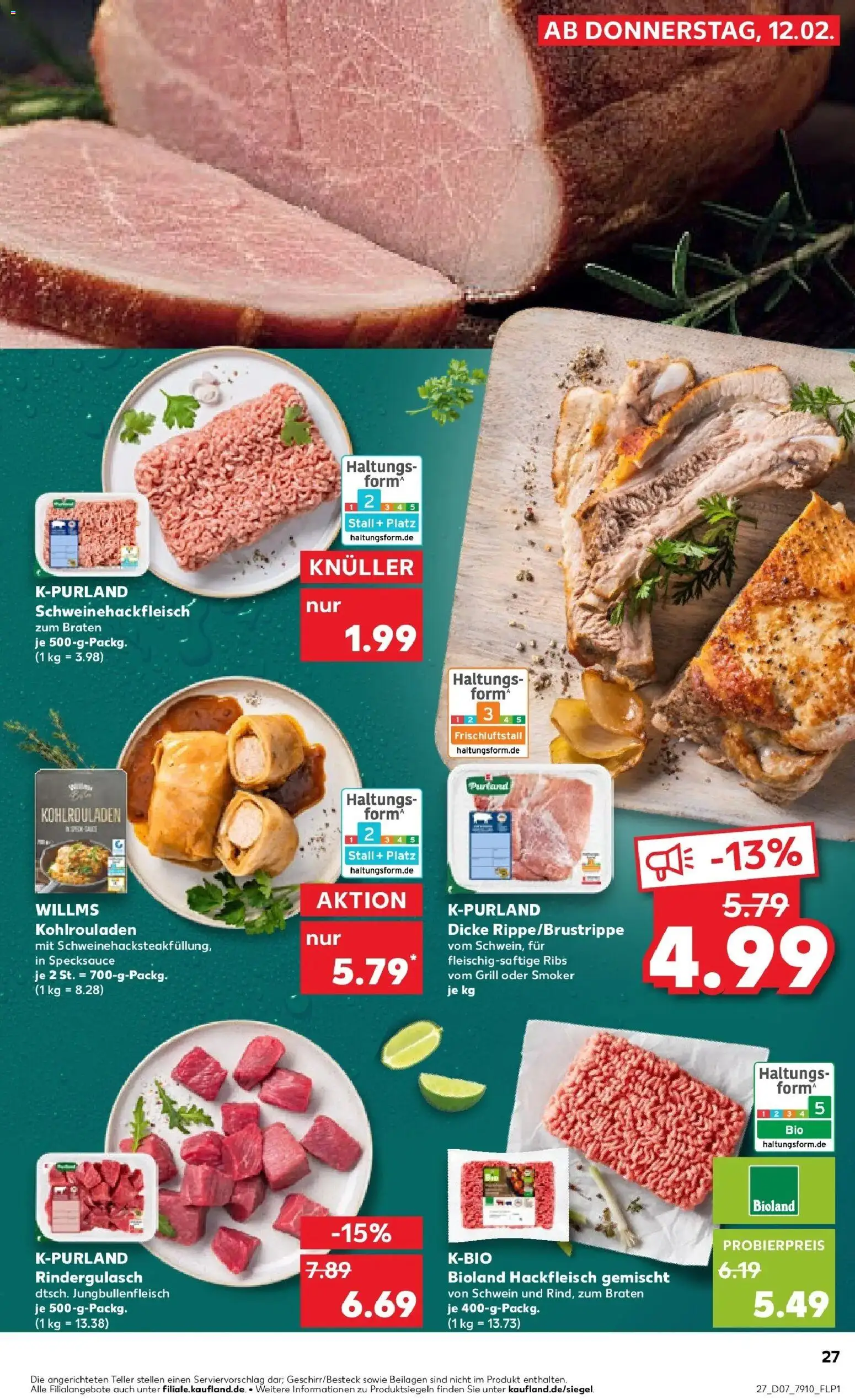 Kaufland prospekt Weiden In Der Oberpfalz	 – gültig ab 16.02.2026 | Seite: 27 | Produkte: Grill, Rindergulasch, Hackfleisch