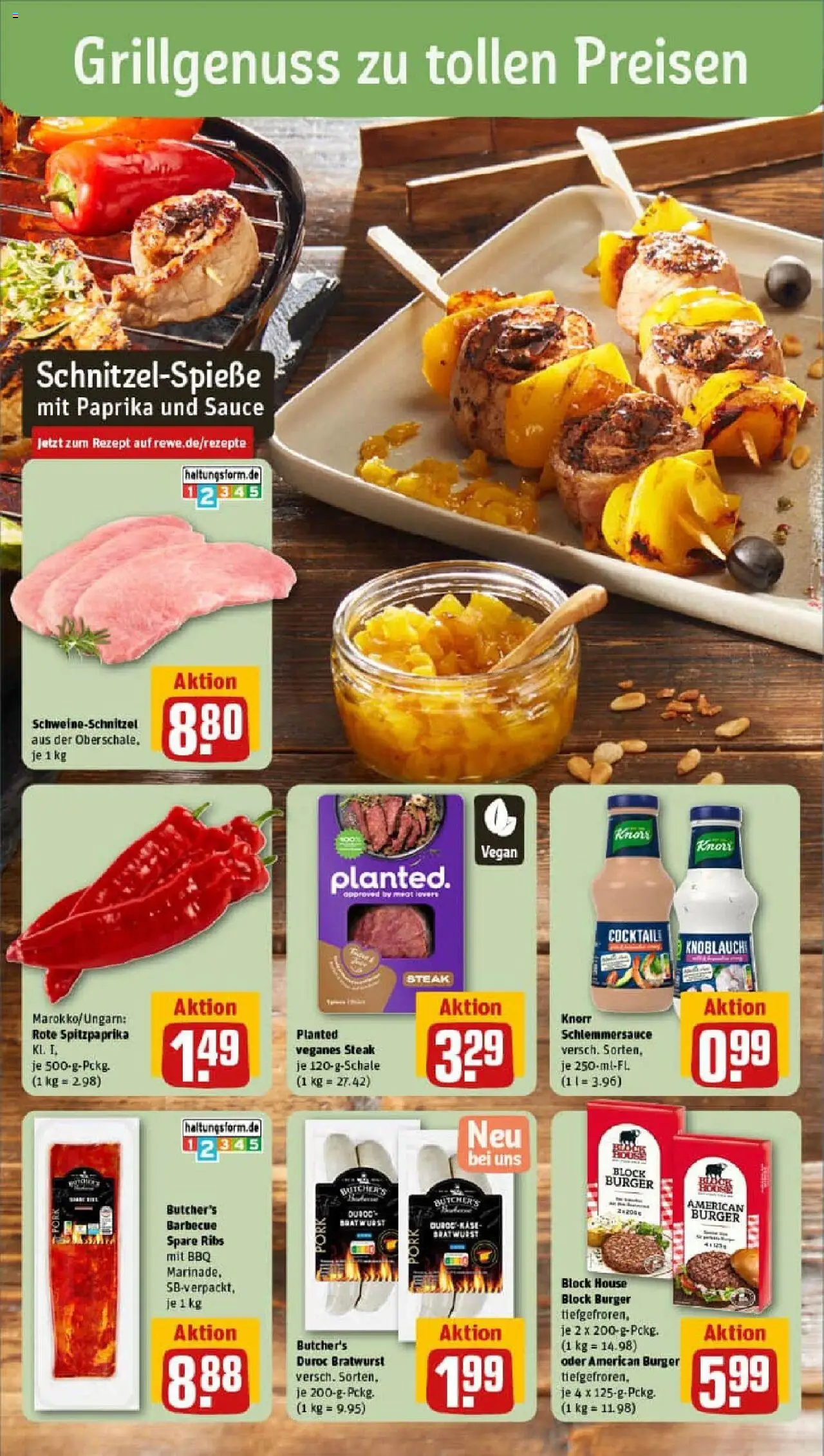 Rewe prospekt Ebersbach	 - gültig ab dem 03.08.2025 | Seite: 4 | Produkte: Spare ribs, Burger, Paprika, Knoblauch