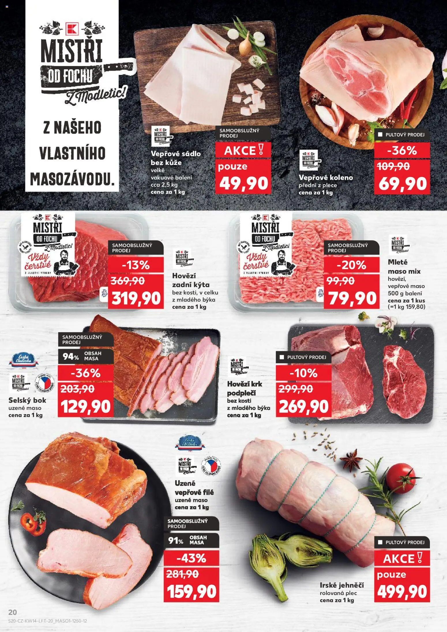 Kaufland leták - Kolín od 01.04.2026 | Strana: 20 | Produkty: Sádlo, Uzené maso, Mleté maso, File
