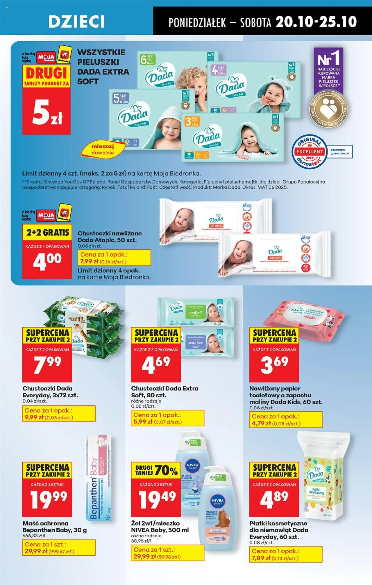 Biedronka gazetka od 20.10.2025 | Strona: 69 | Produkty: Maliny, Pieluchomajtki, Płatki kosmetyczne, Płatki