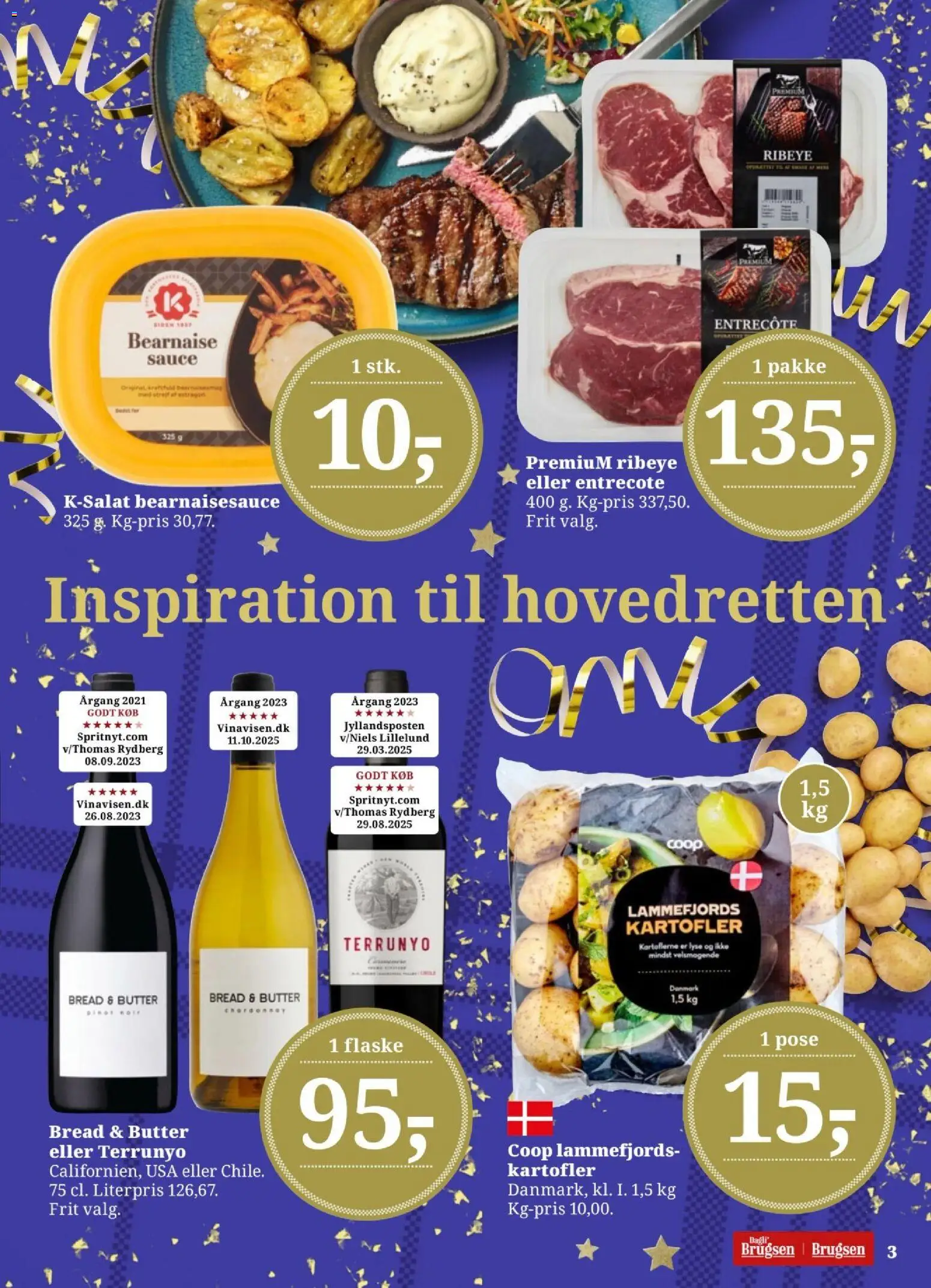 Dagli'Brugsen tilbudsavis – gyldig fra 27.12.2025 | Side: 3 | Produkter: Kartofler, Entrecote